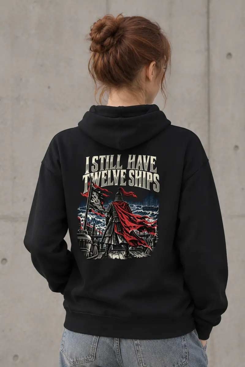 "I Still Have Twelve Ships · Admiral Yi Sun-sin 이순신" Heavy Blend Unisex Pullover Hoodie