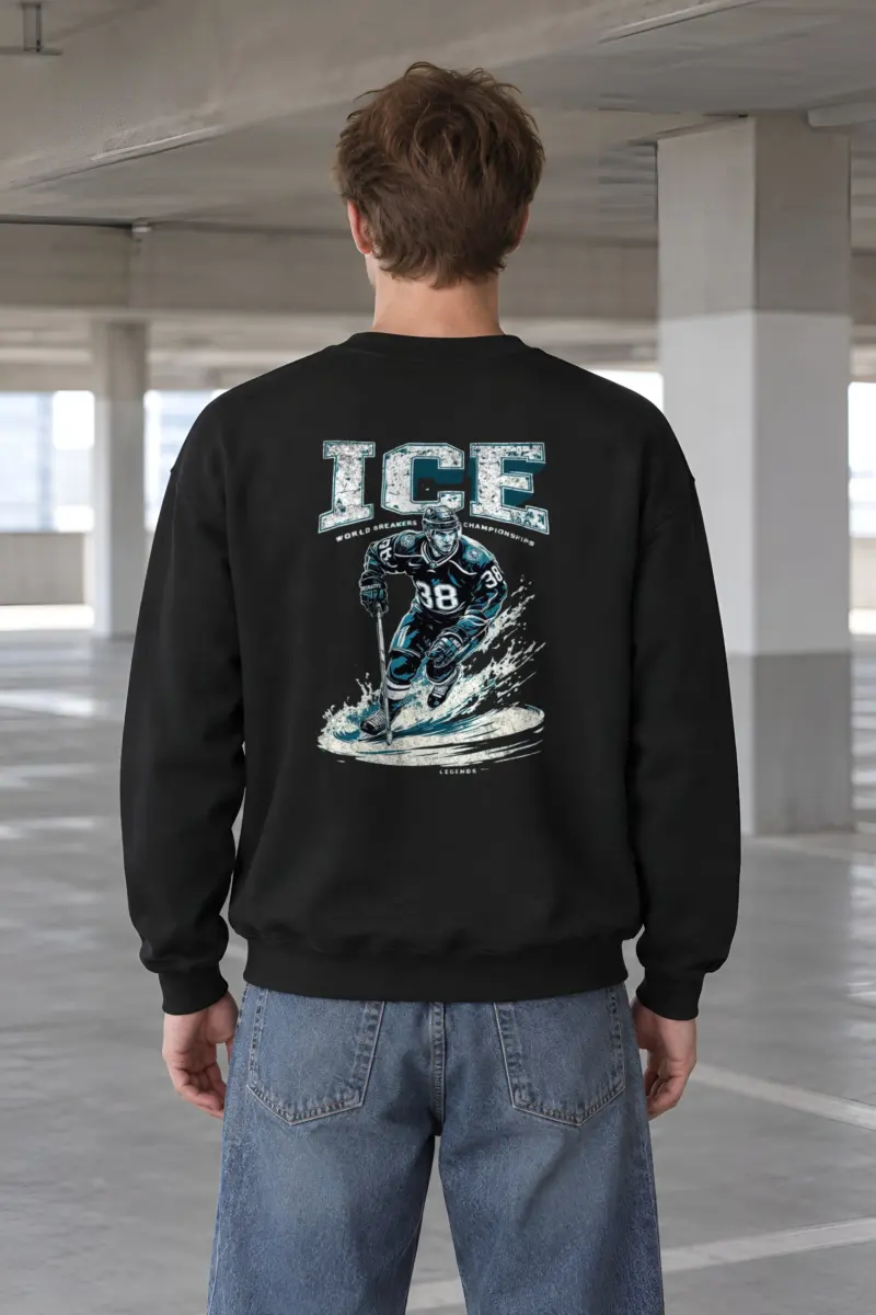 "Ice Hockey Skating" Heavy Blend Unisex Crewneck Sweatshirt