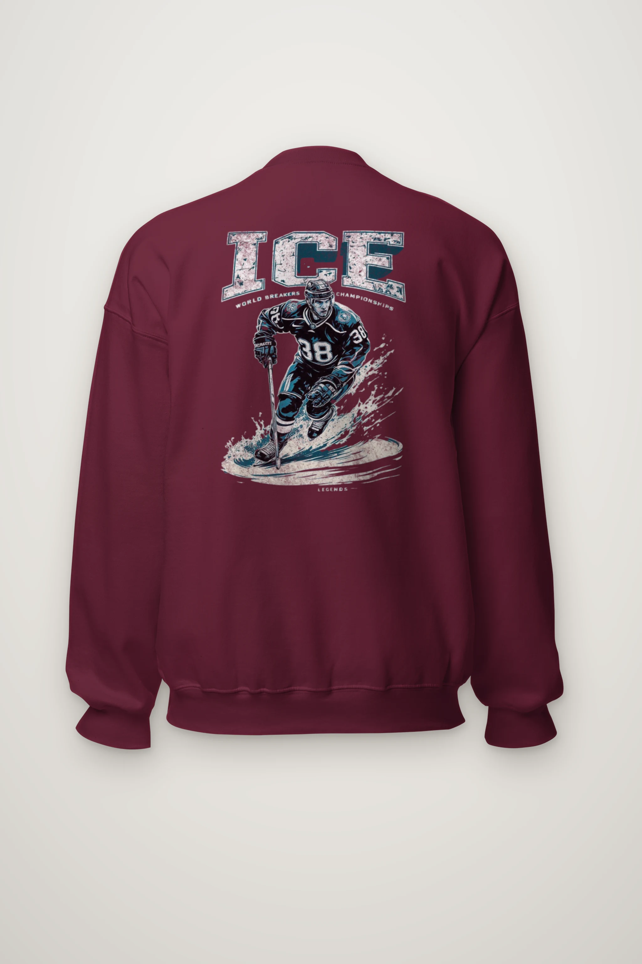 "Ice Hockey Skating" Heavy Blend Unisex Crewneck Sweatshirt