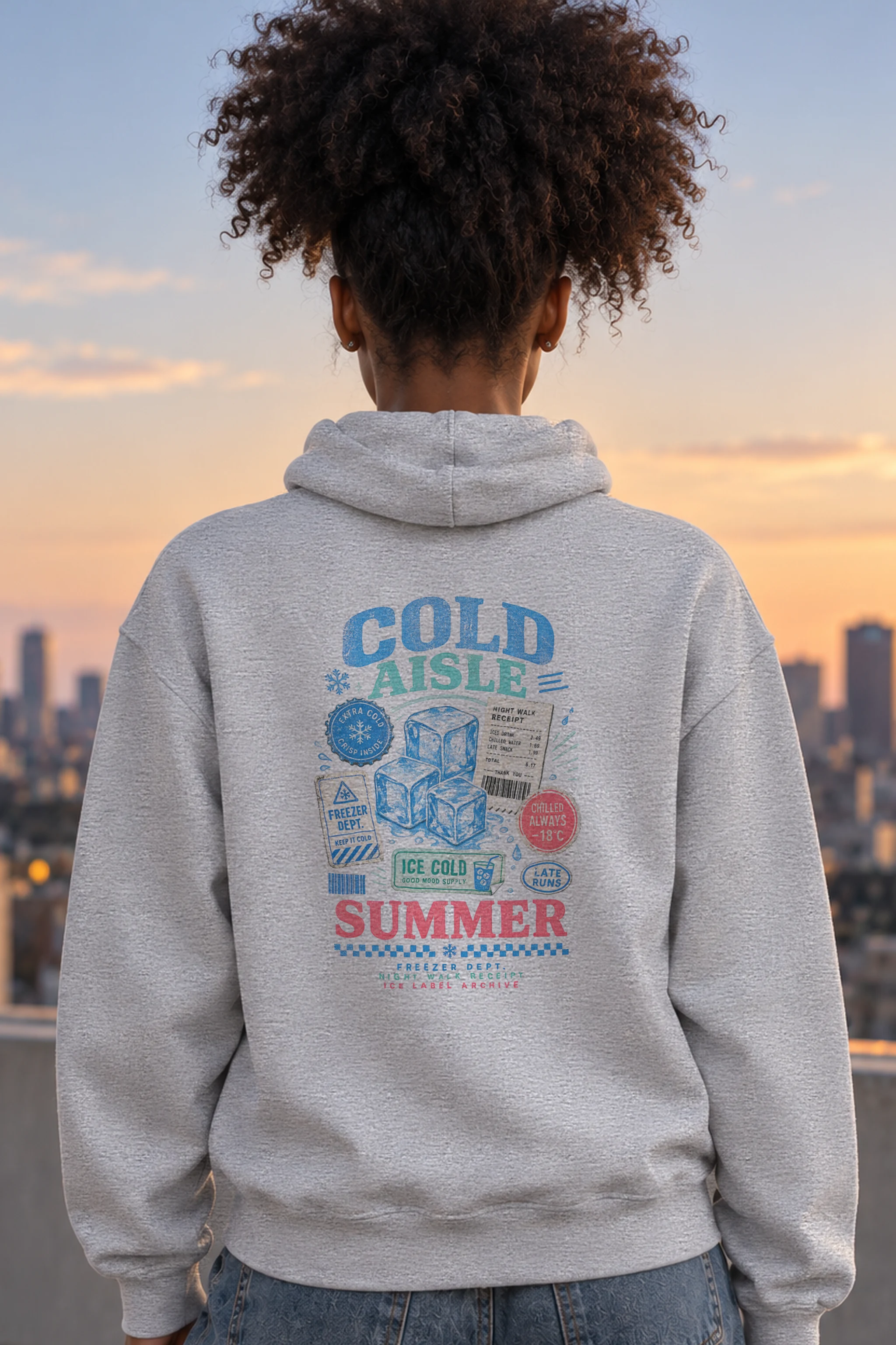 "Ice Label Crew" 1 Pullover Hoodie
