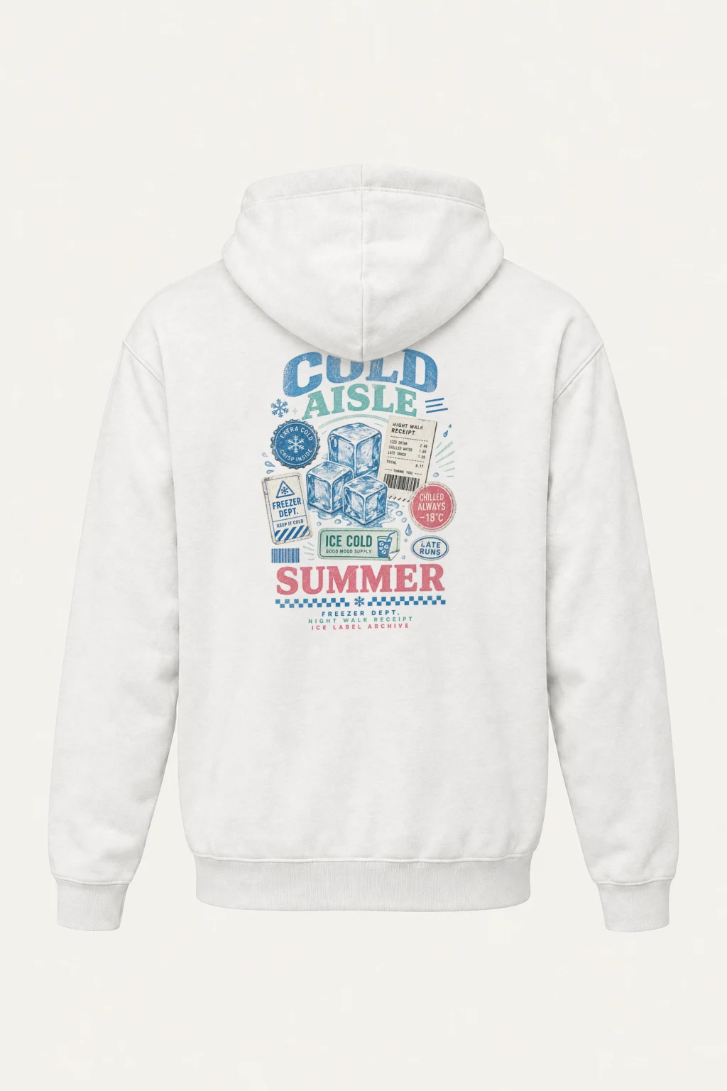 "Ice Label Crew" Heavy Blend Unisex Pullover Hoodie | Gildan 18500