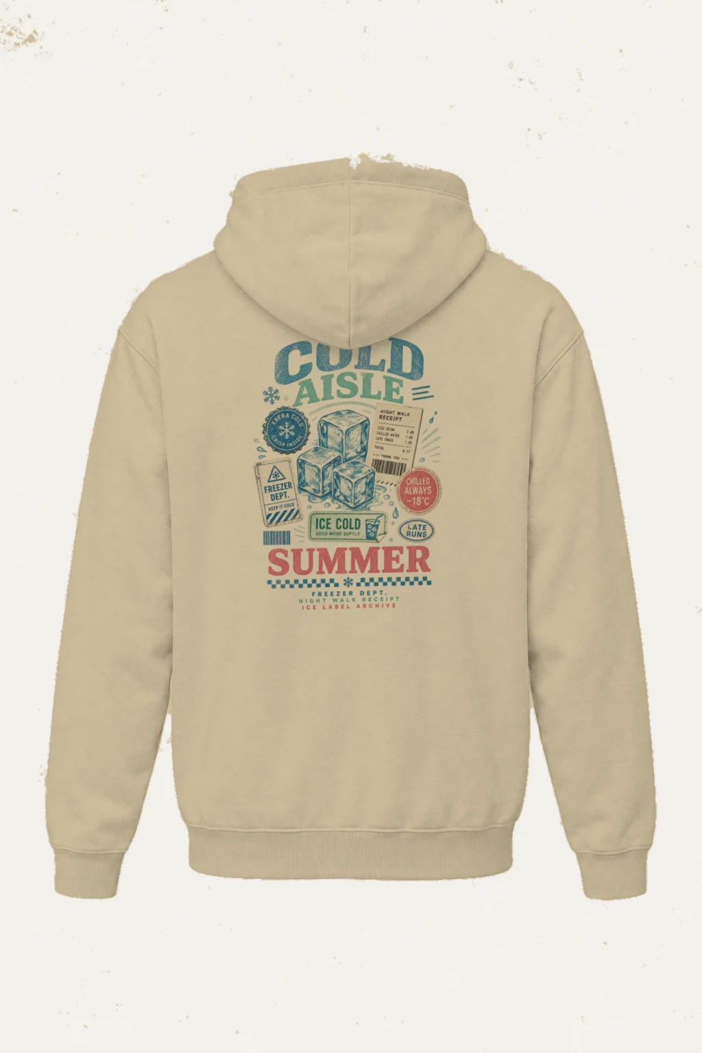"Ice Label Crew" Heavy Blend Unisex Pullover Hoodie | Gildan 18500