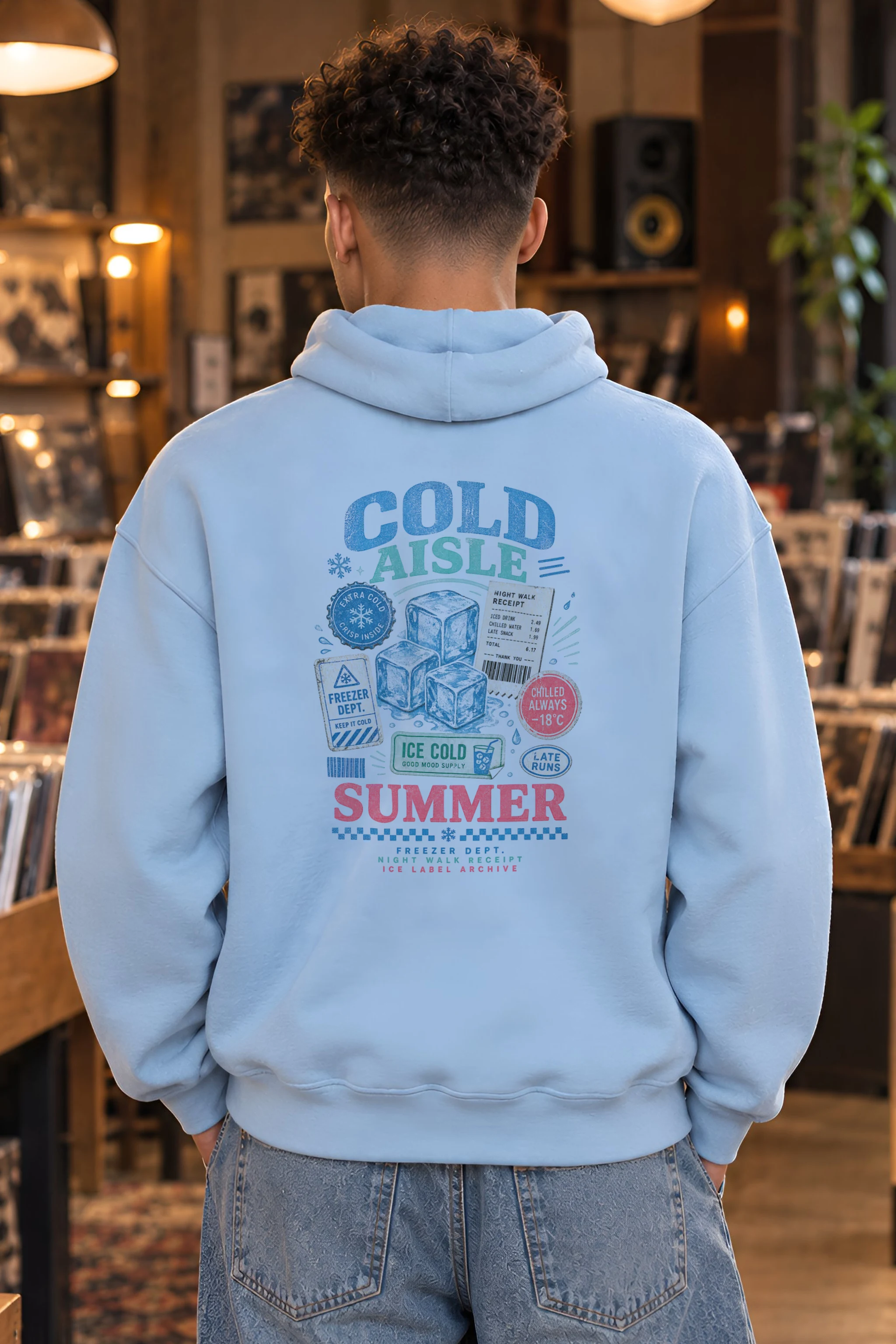 "Ice Label Crew" 1 Pullover Hoodie