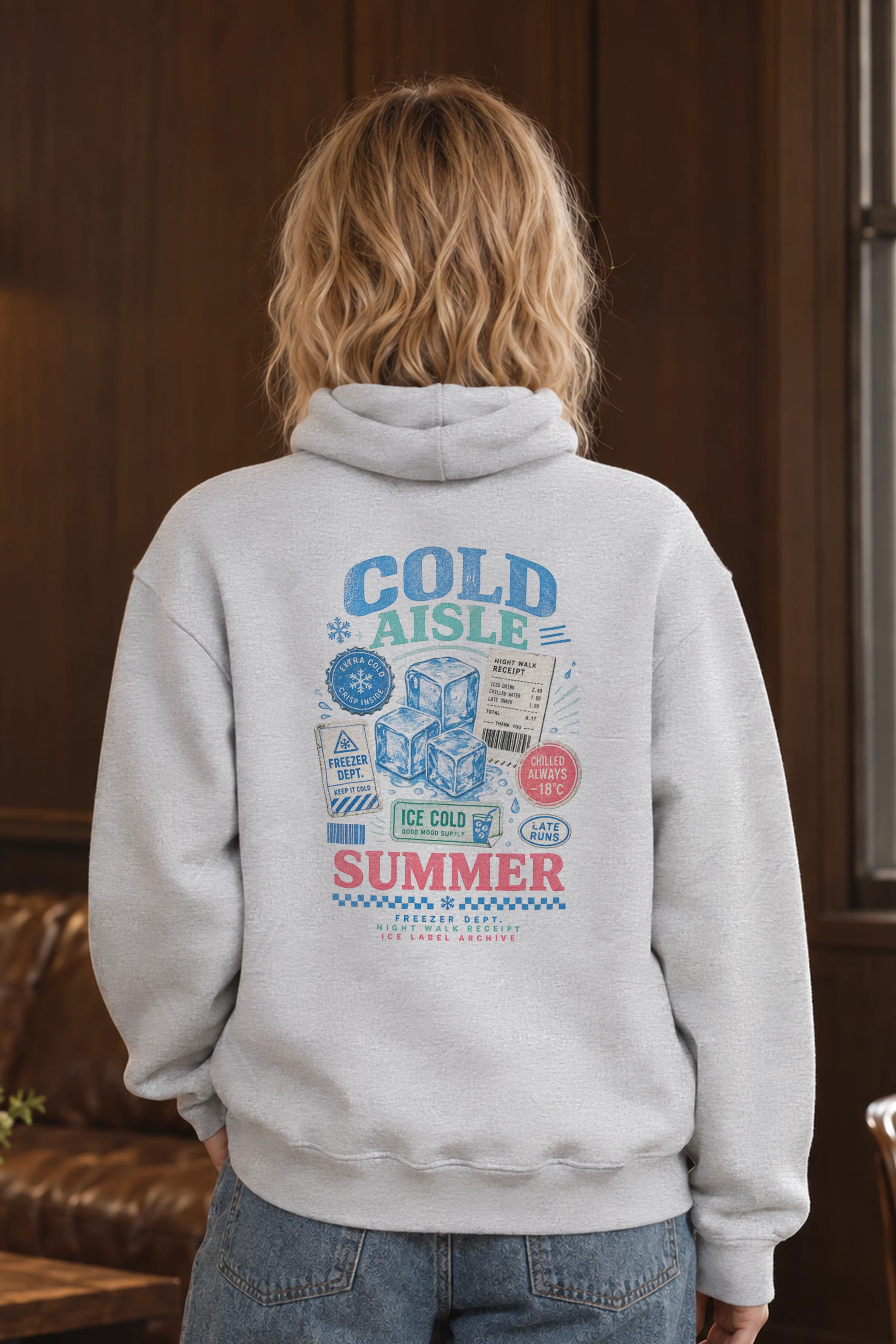 "Ice Label Crew" 1 Pullover Hoodie