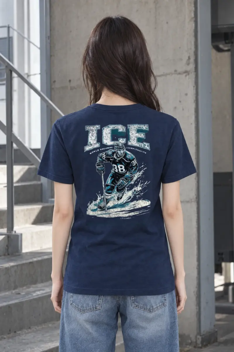 "Ice Rink Action" Heavyweight Unisex Crewneck T-shirt | Gildan 5000