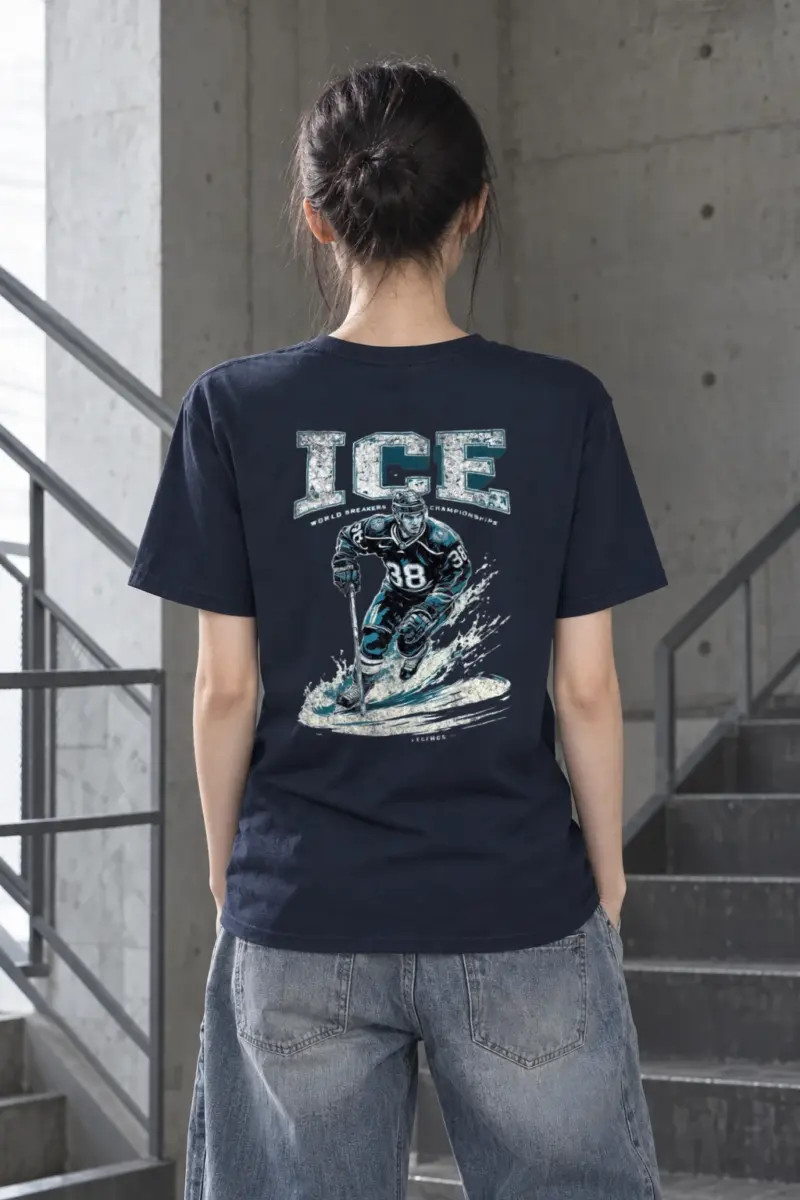"Ice Rink Action" Heavyweight Unisex Crewneck T-shirt