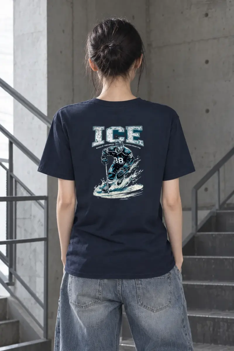 "Ice Rink Action" Heavyweight Unisex Crewneck T-shirt