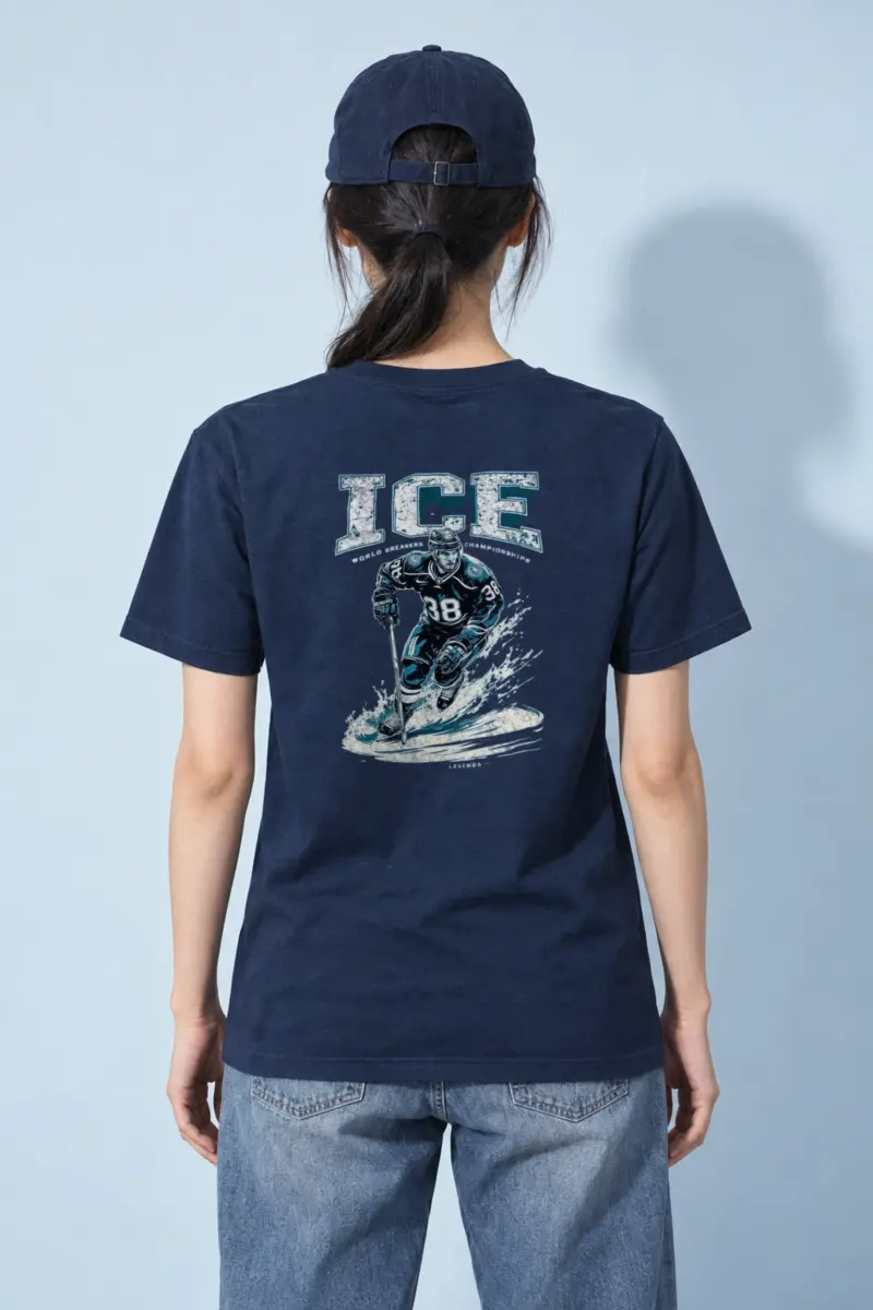 "Ice Rink Action" Heavyweight Unisex Crewneck T-shirt
