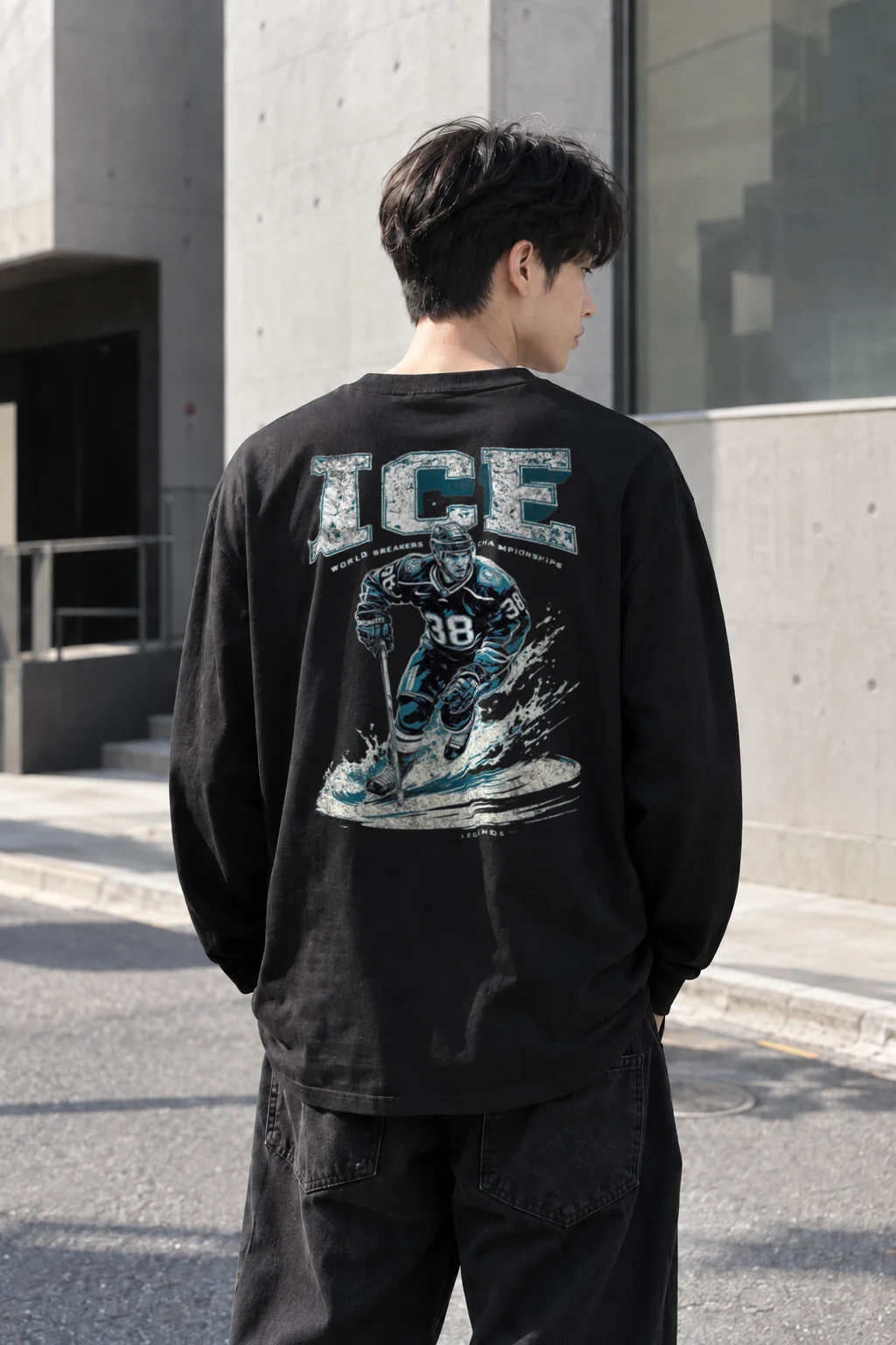 "Ice Rink Motion" Unisex Longsleeve T-shirt | Gildan 2400