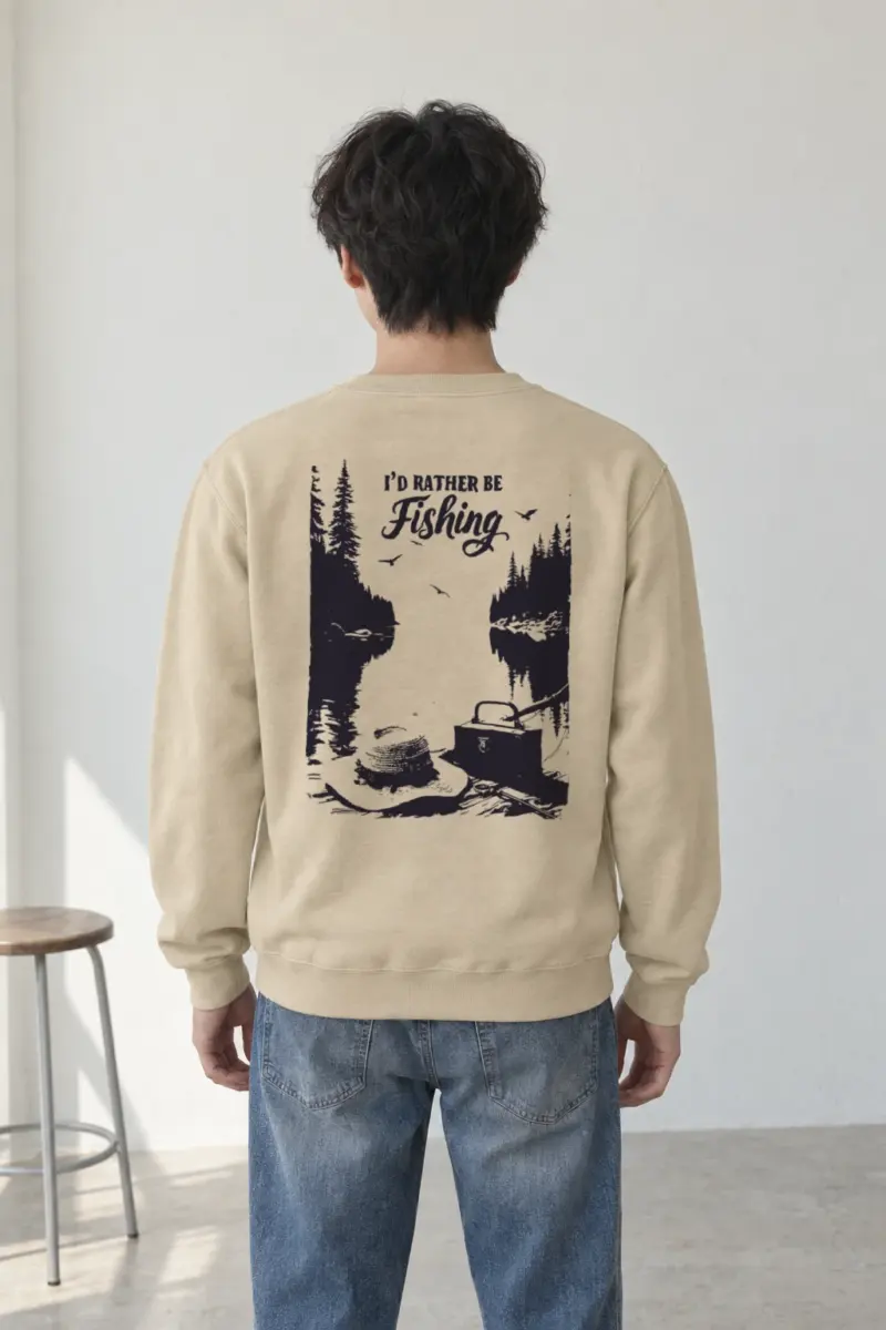 "I’d Rather Be Fishing" Heavy Blend Unisex Crewneck Sweatshirt