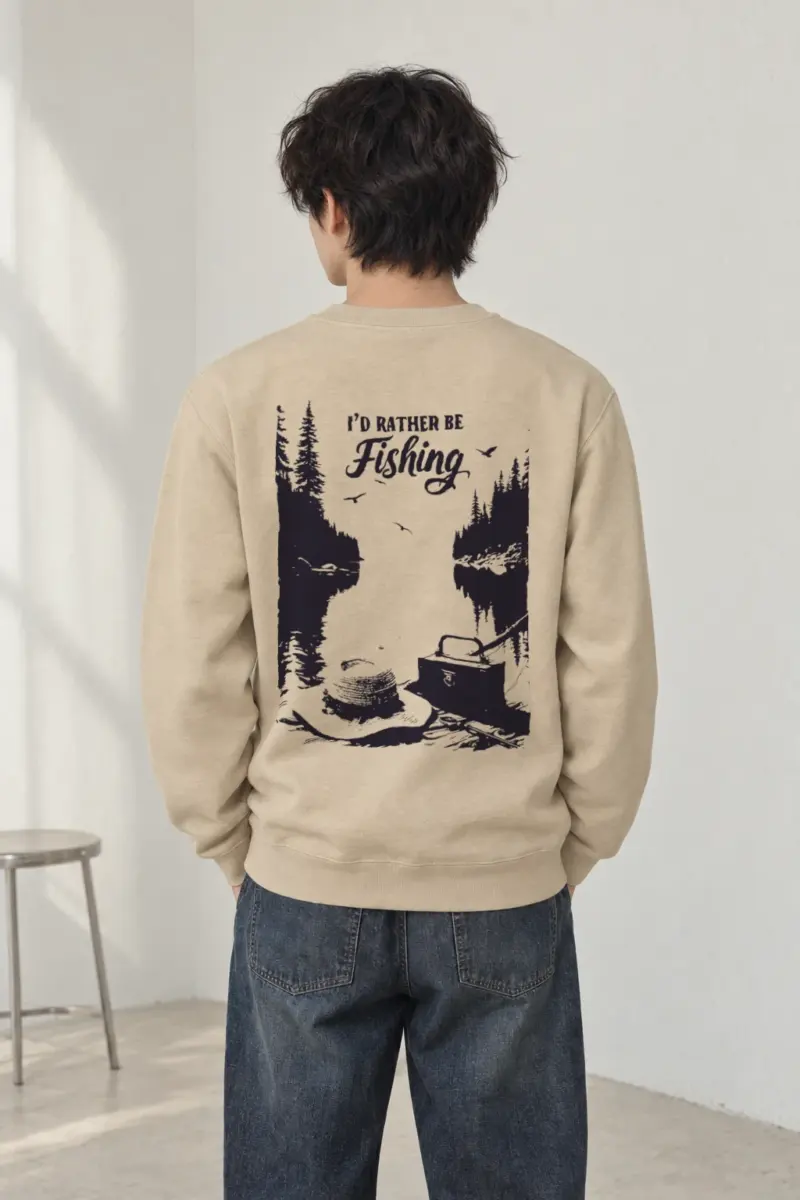 "I’d Rather Be Fishing" Heavy Blend Unisex Crewneck Sweatshirt
