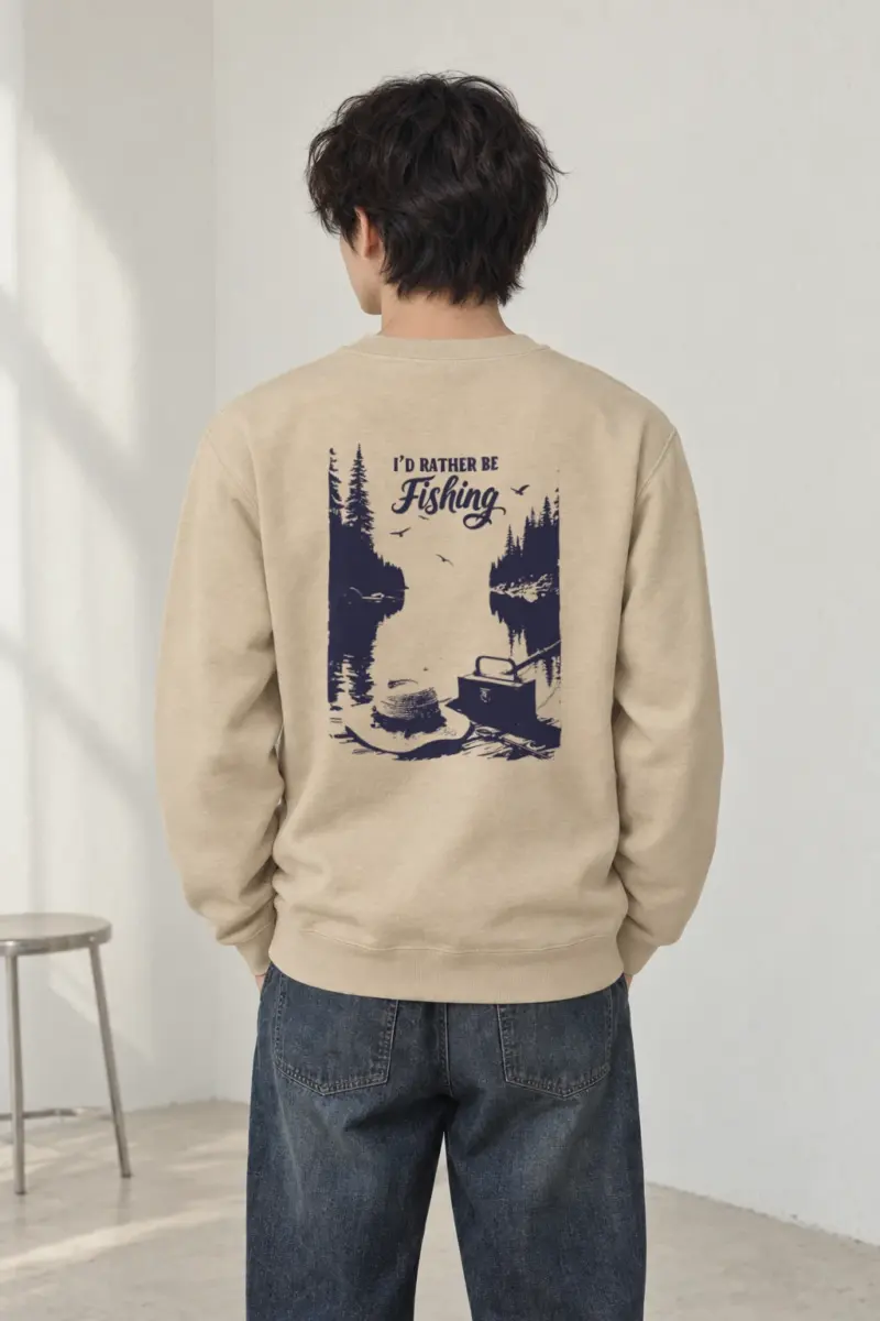 "I’d Rather Be Fishing" Heavy Blend Unisex Crewneck Sweatshirt
