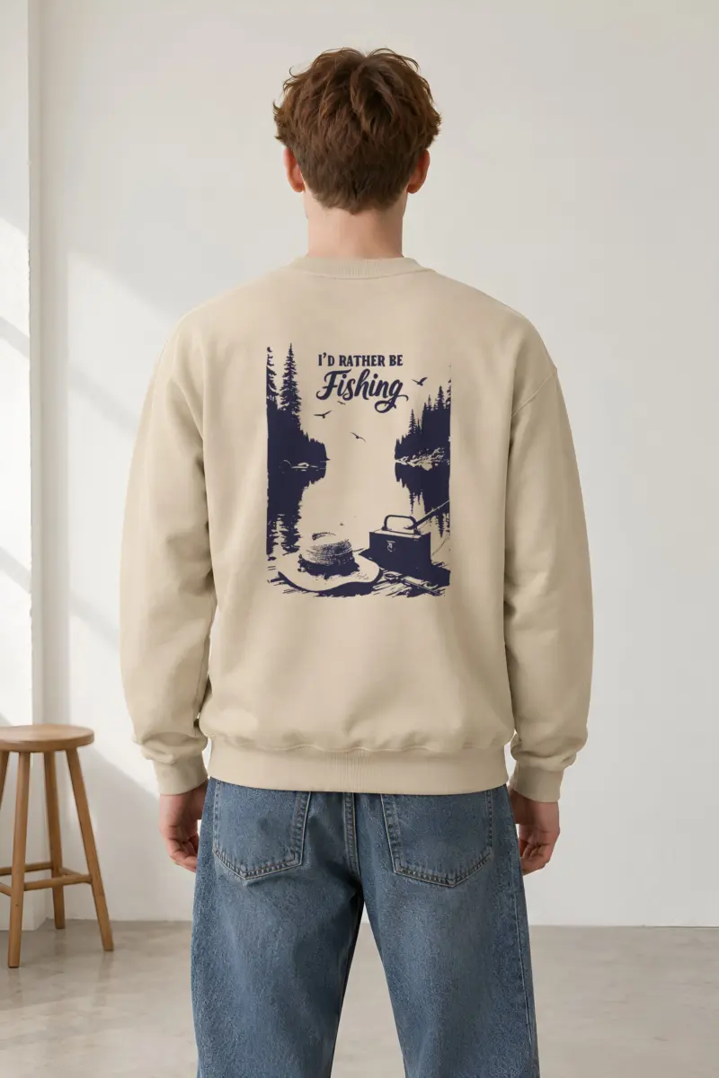 "I’d Rather Be Fishing" Heavy Blend Unisex Crewneck Sweatshirt