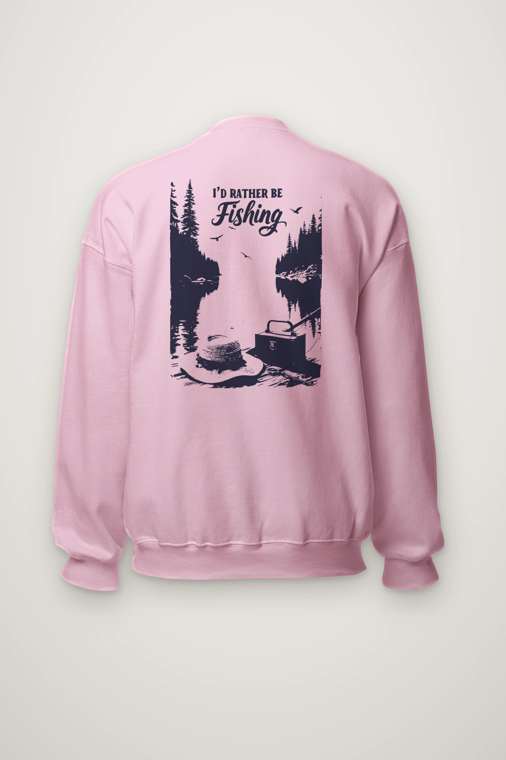 "I’d Rather Be Fishing" Heavy Blend Unisex Crewneck Sweatshirt