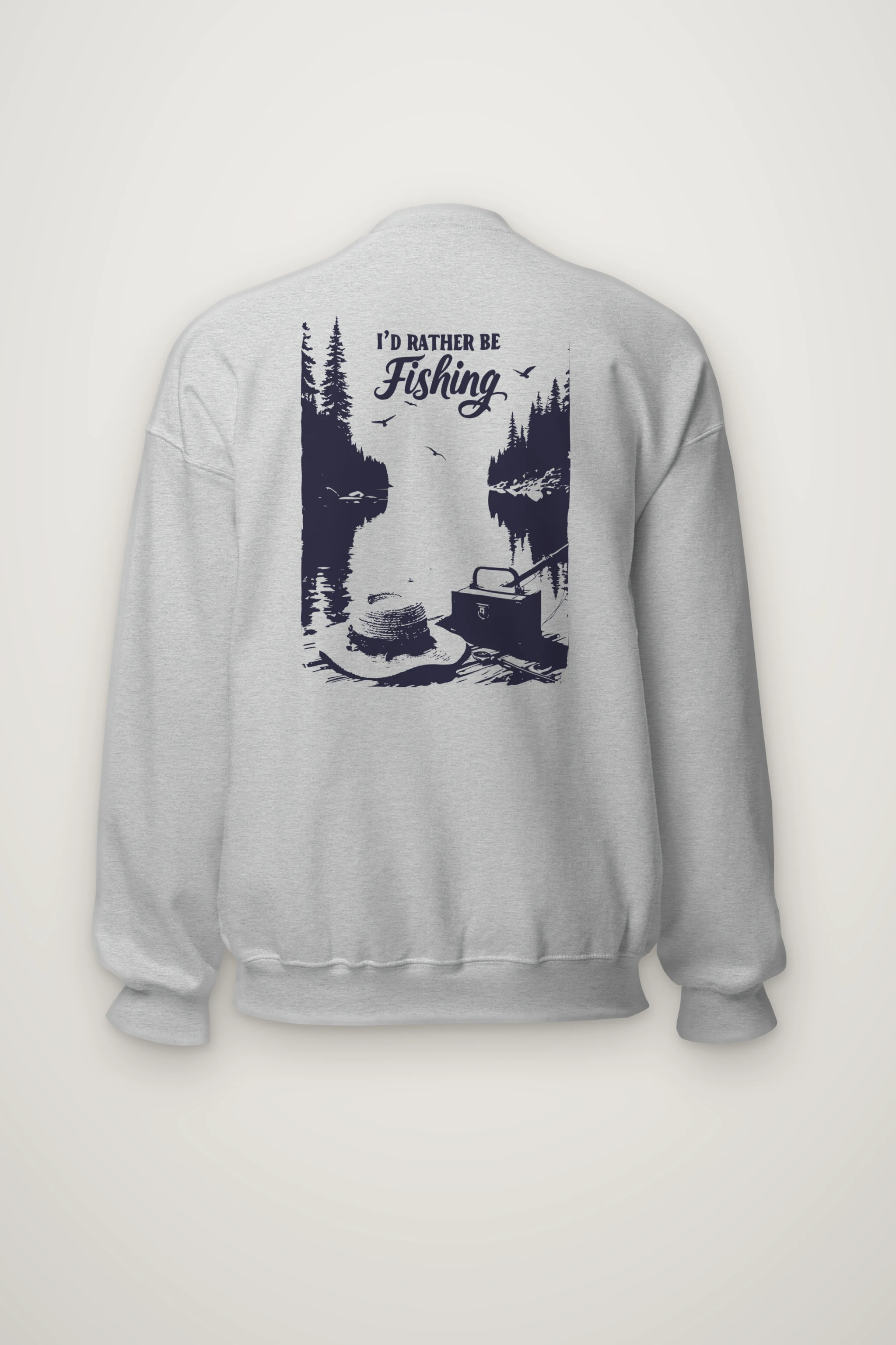 "I’d Rather Be Fishing" Heavy Blend Unisex Crewneck Sweatshirt