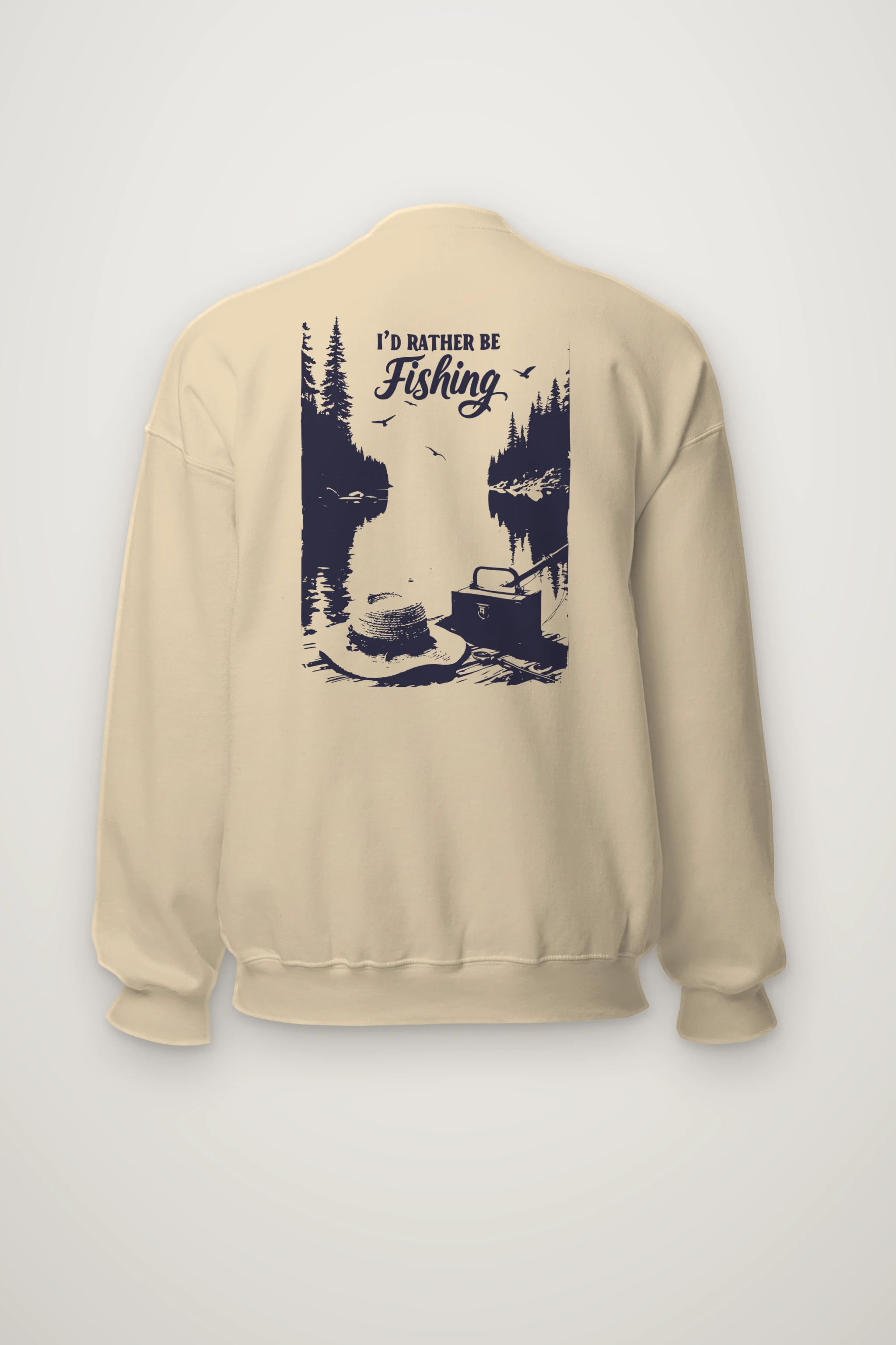"I’d Rather Be Fishing" Heavy Blend Unisex Crewneck Sweatshirt