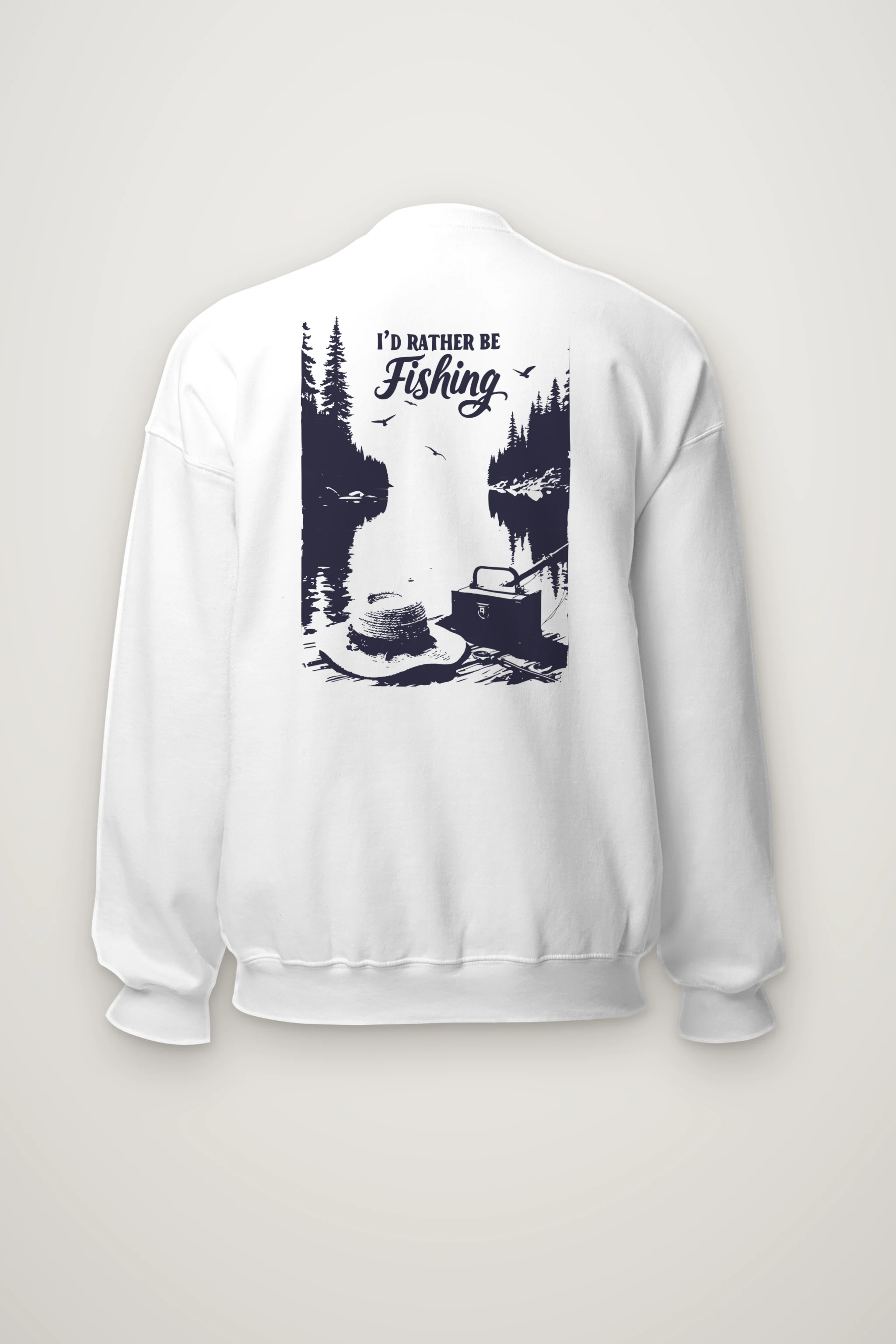 "I’d Rather Be Fishing" Heavy Blend Unisex Crewneck Sweatshirt