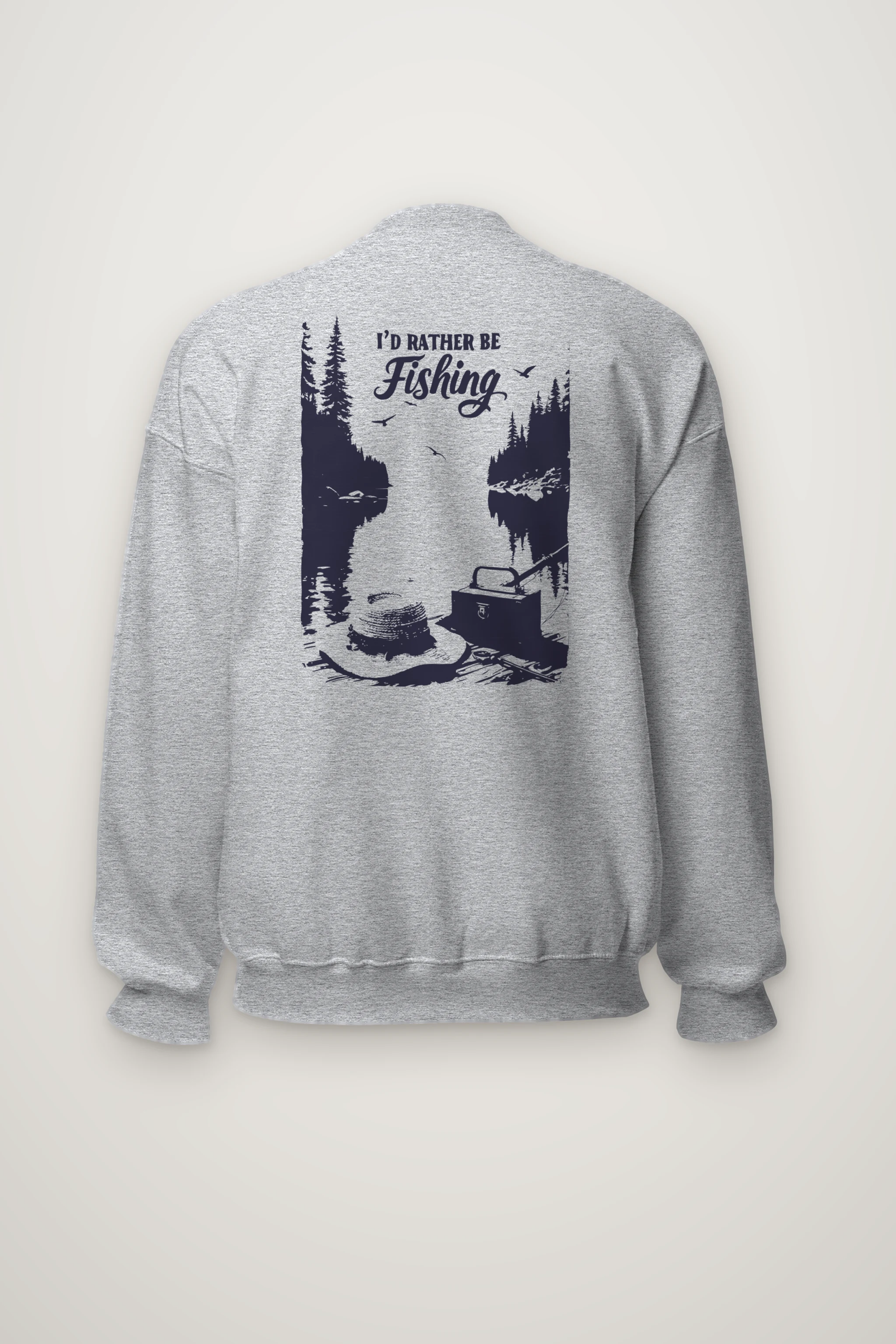 "I’d Rather Be Fishing" Heavy Blend Unisex Crewneck Sweatshirt