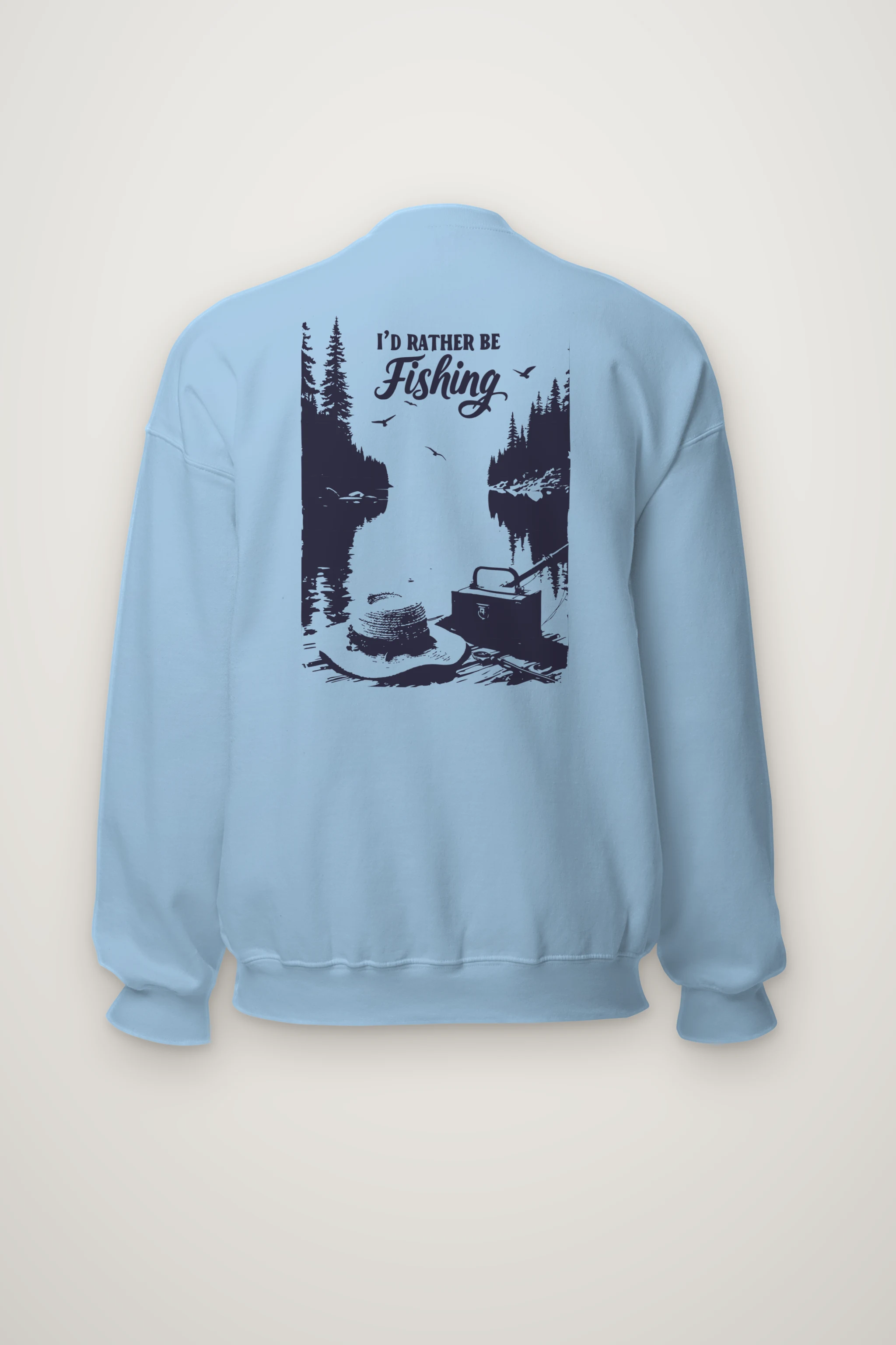 "I’d Rather Be Fishing" Heavy Blend Unisex Crewneck Sweatshirt