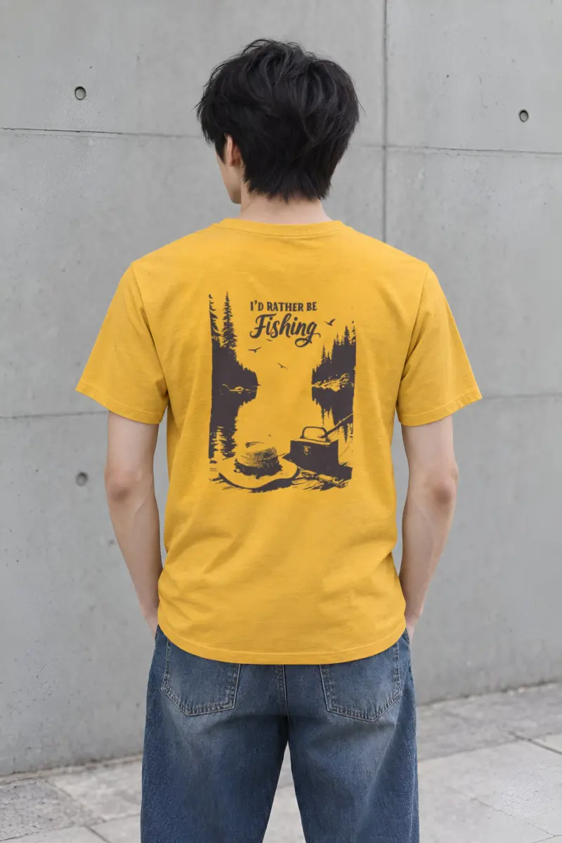 "I’d Rather Be Fishing" Heavyweight Unisex Crewneck T-shirt