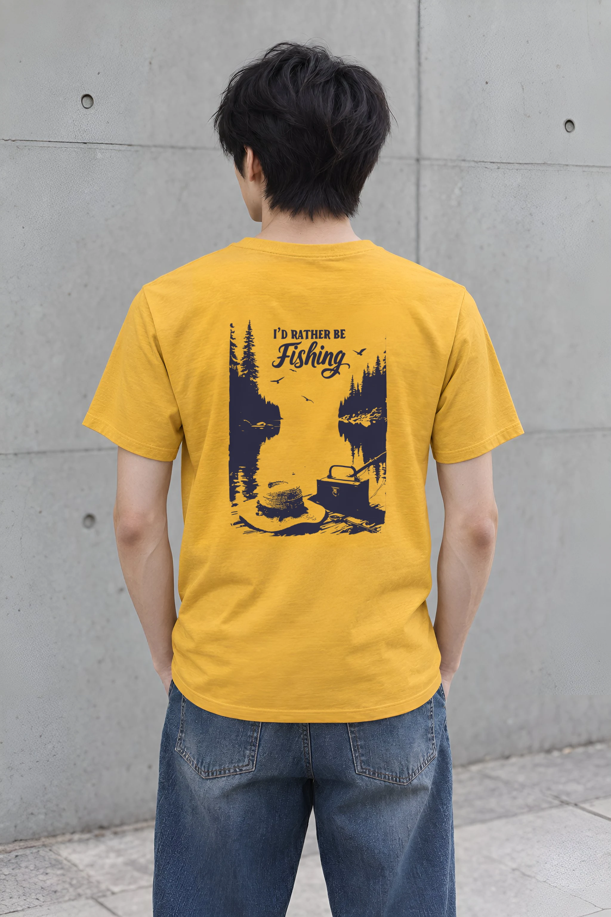 "I’d Rather Be Fishing" Heavyweight Unisex Crewneck T-shirt