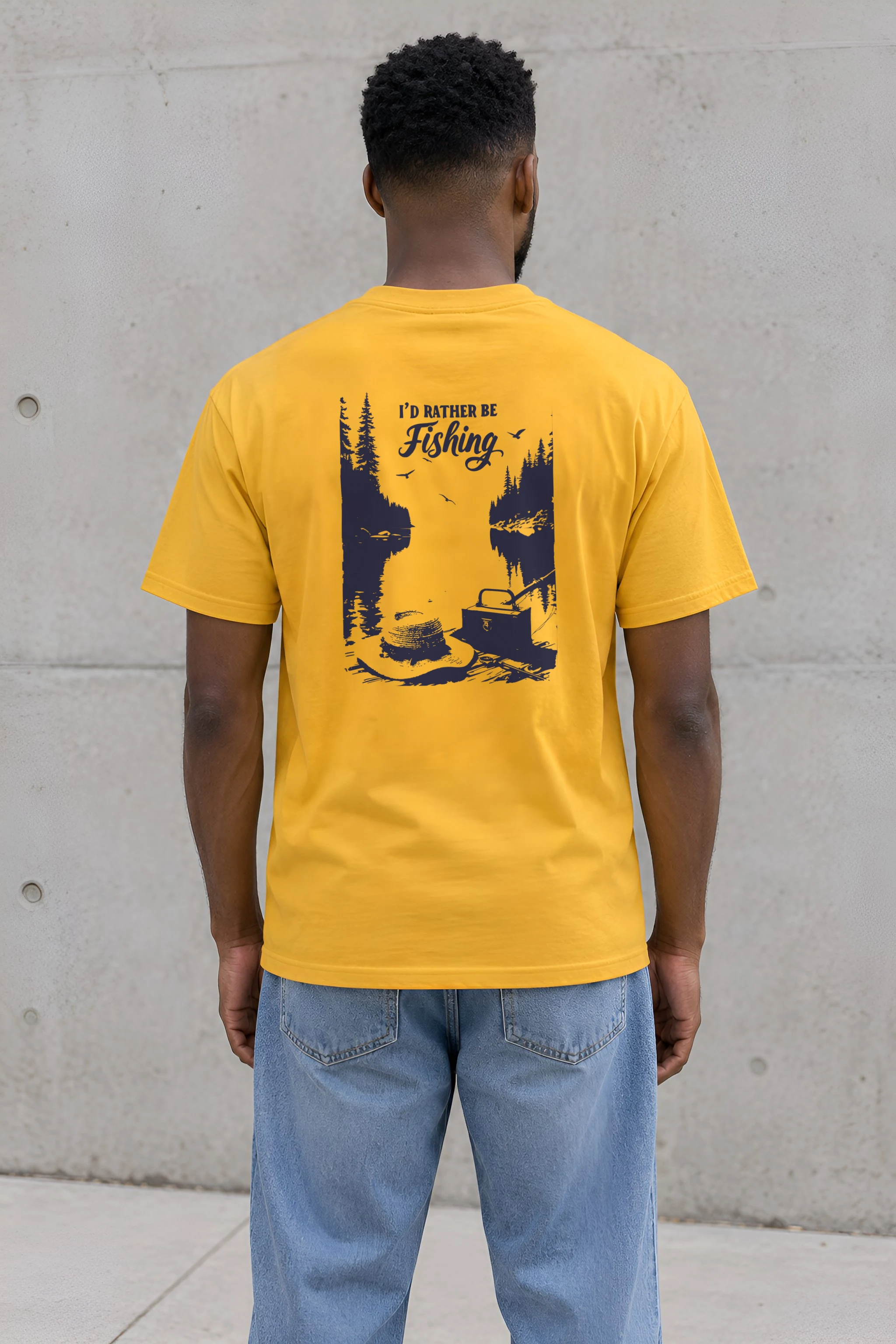 "I’d Rather Be Fishing" Heavyweight Unisex Crewneck T-shirt