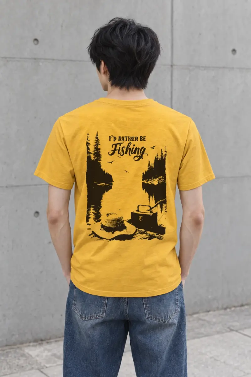 "I’d Rather Be Fishing" Heavyweight Unisex Crewneck T-shirt