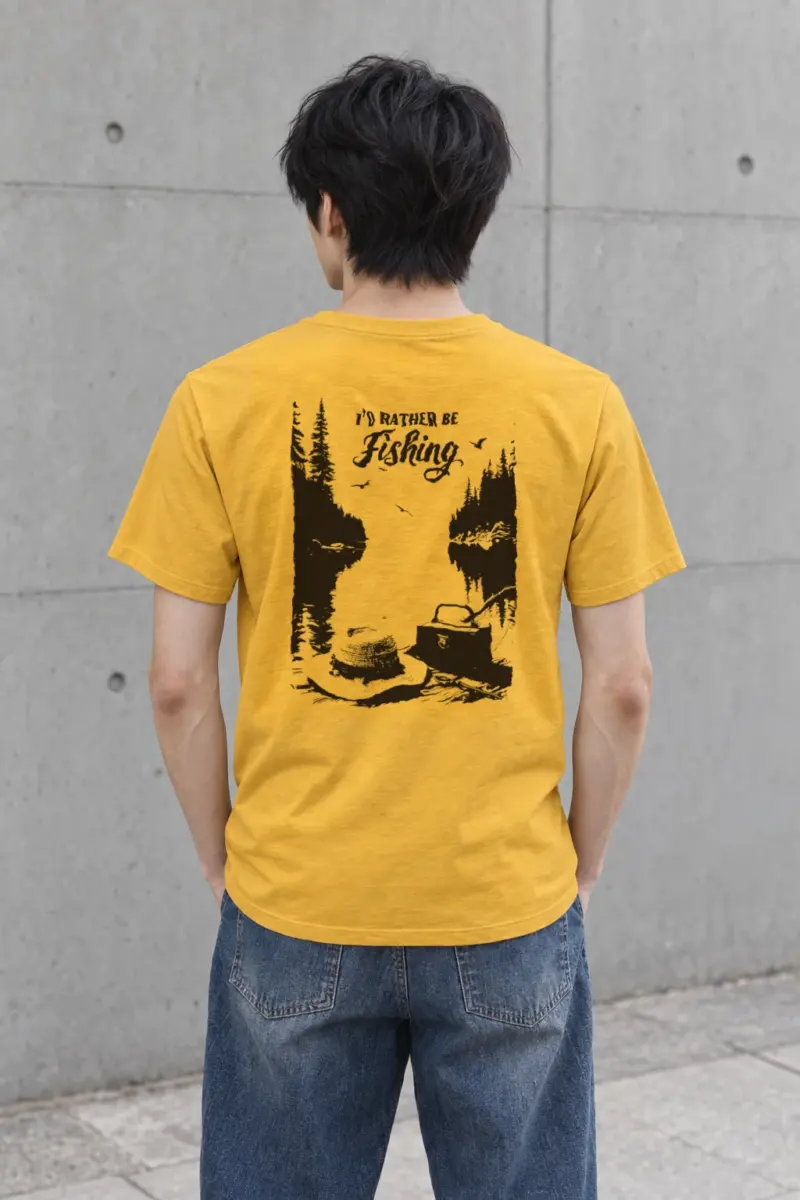 "I’d Rather Be Fishing" Heavyweight Unisex Crewneck T-shirt