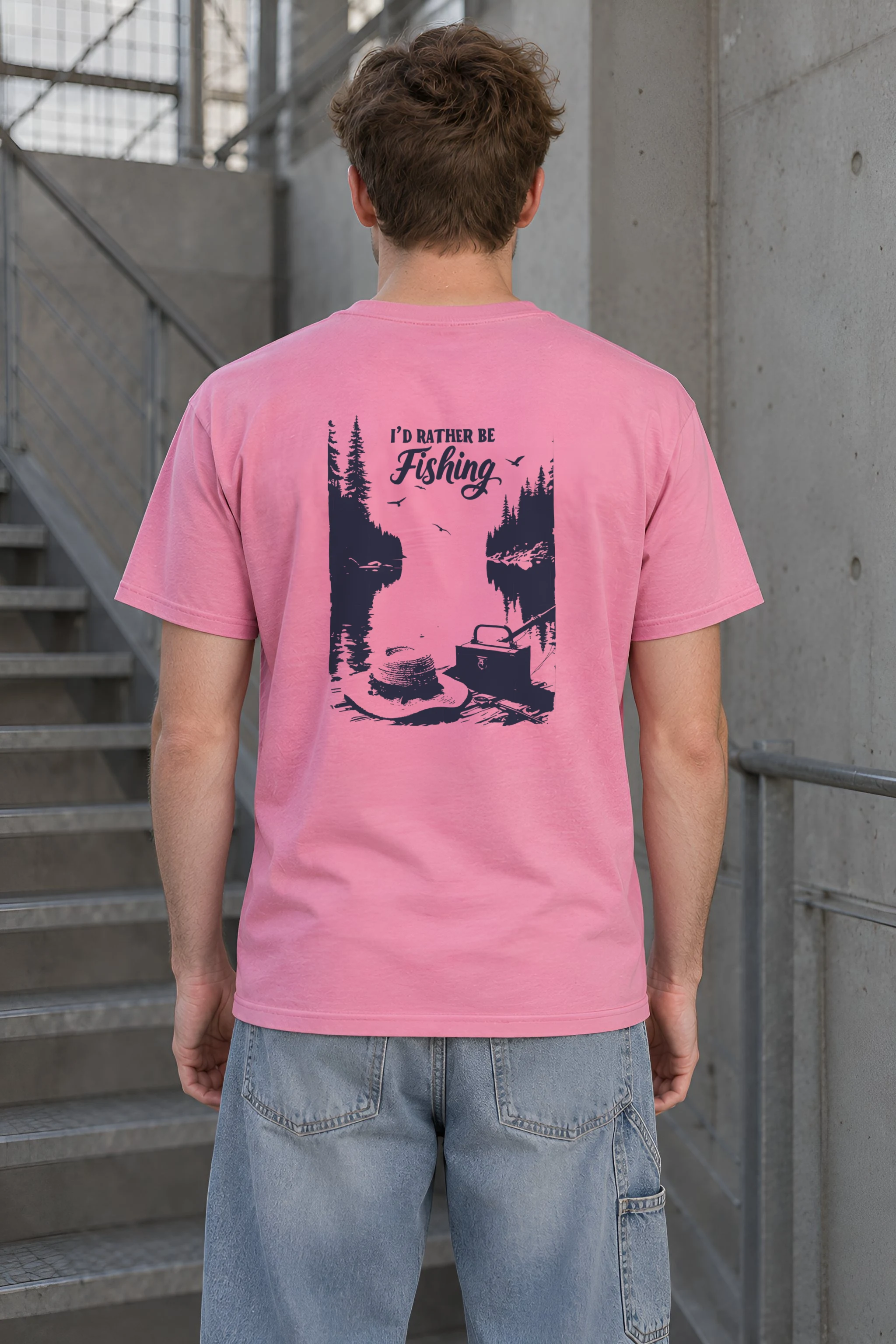 "I’d Rather Be Fishing" Heavyweight Unisex Crewneck T-shirt