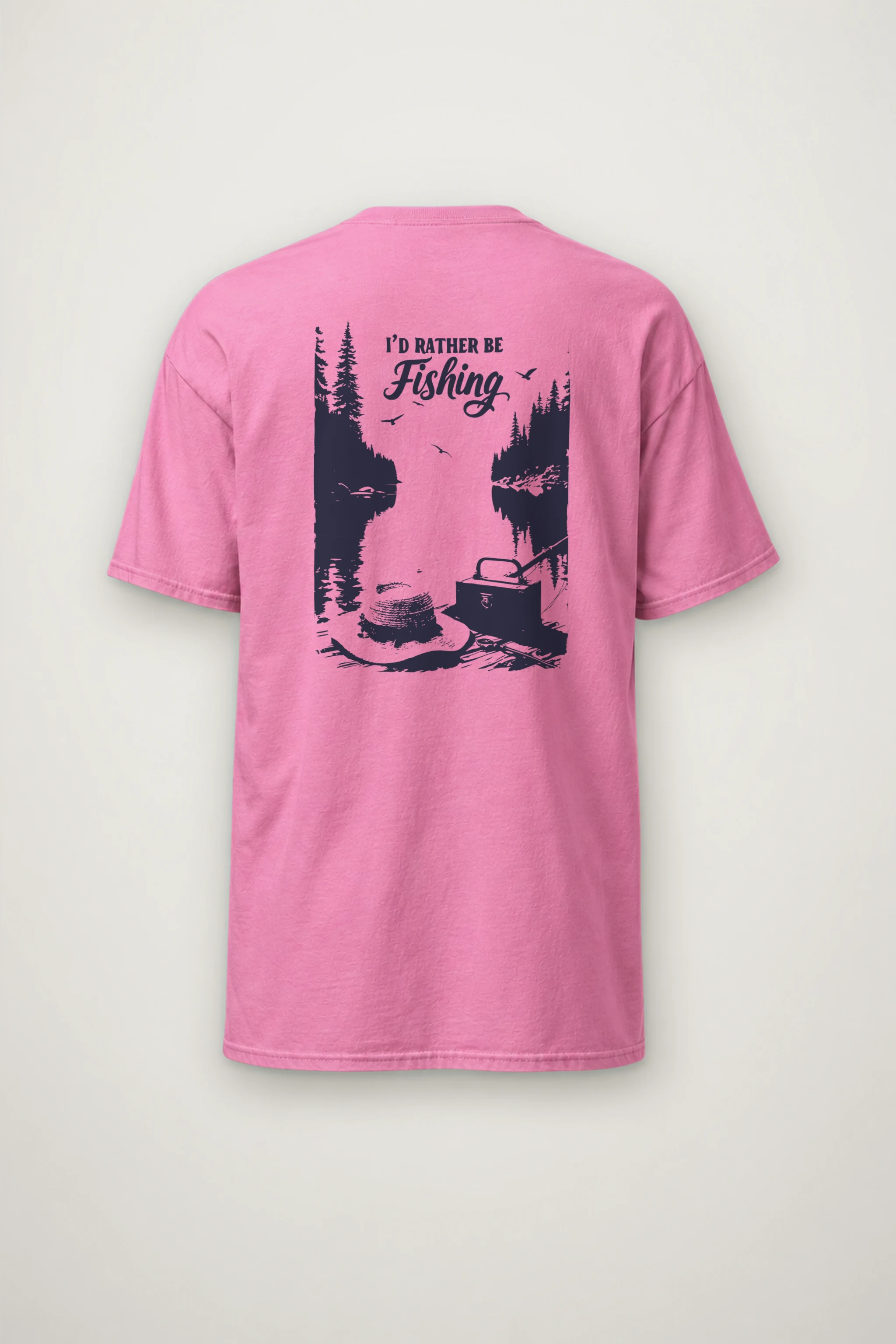 "I’d Rather Be Fishing" Heavyweight Unisex Crewneck T-shirt