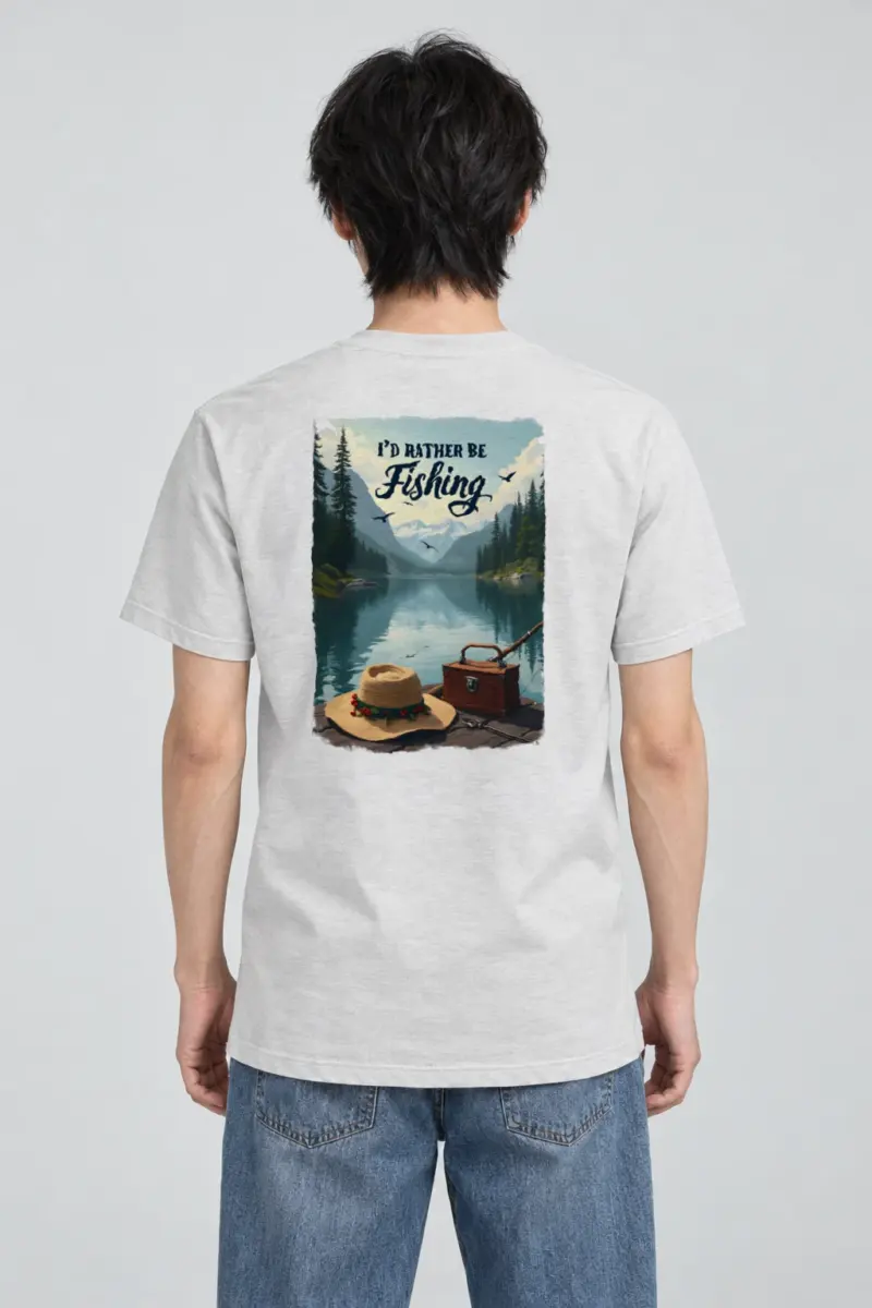 "I'd Rather Be Fishing" Heavyweight Unisex Crewneck T-shirt