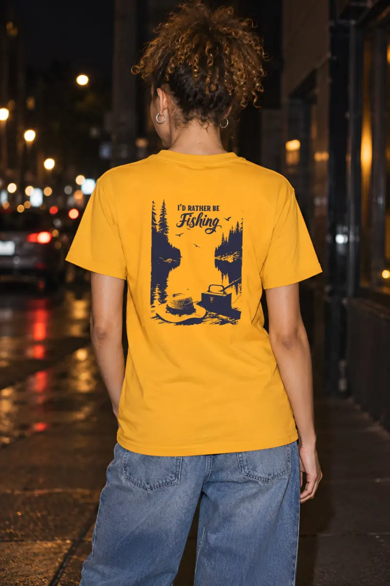 "I’d Rather Be Fishing" Heavyweight Unisex Crewneck T-shirt