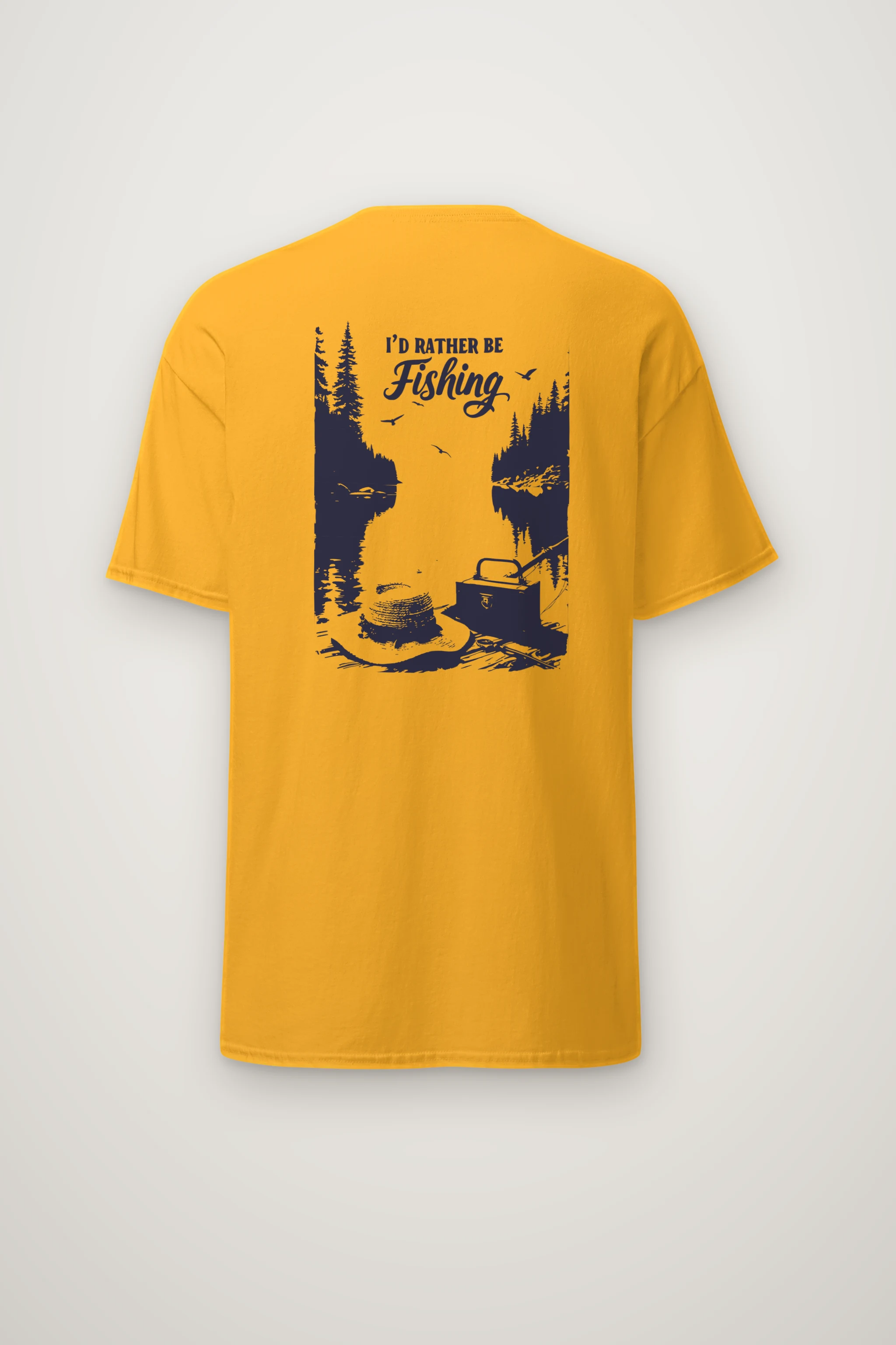 "I’d Rather Be Fishing" Heavyweight Unisex Crewneck T-shirt