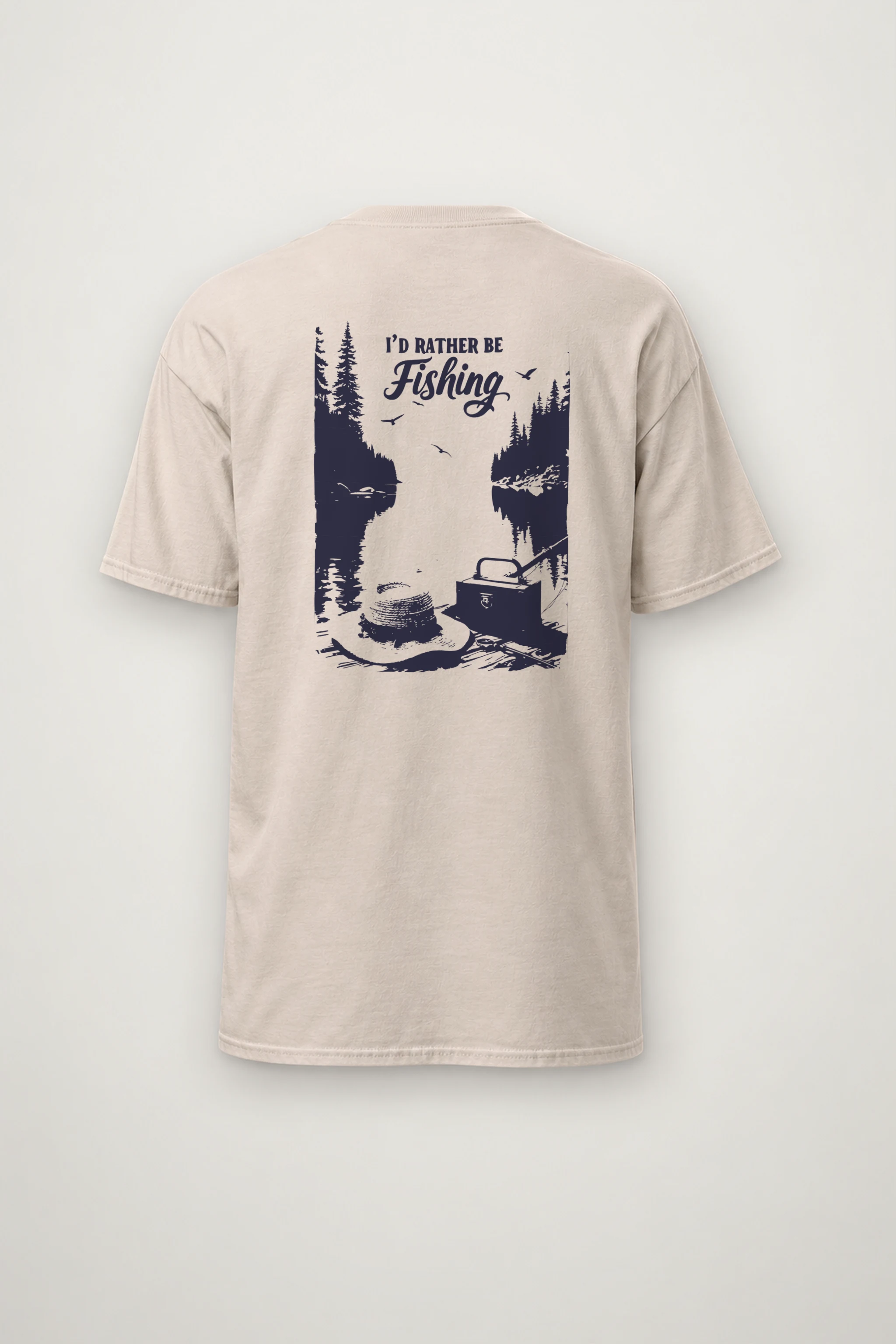"I’d Rather Be Fishing" Heavyweight Unisex Crewneck T-shirt