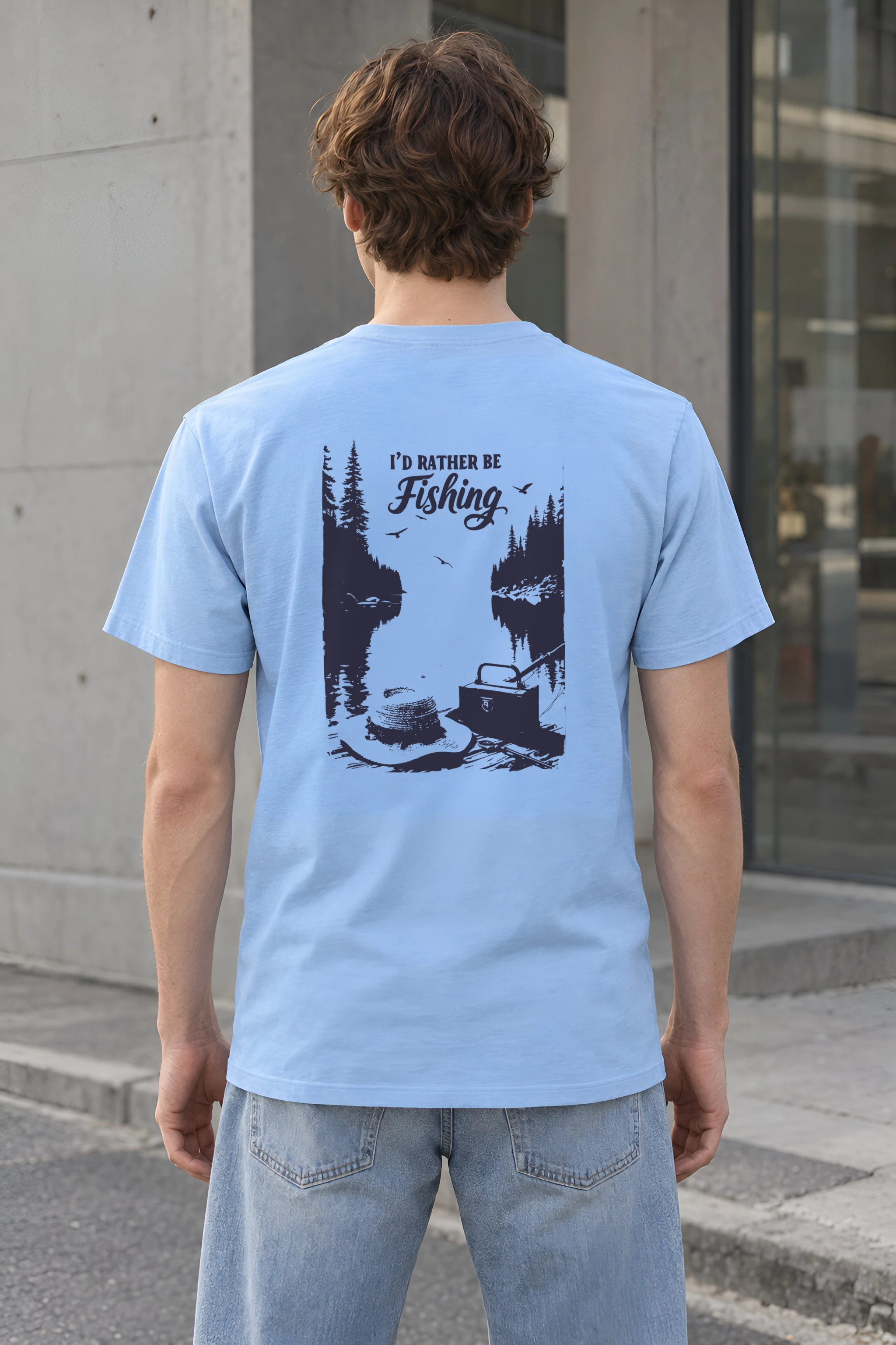 "I’d Rather Be Fishing" Heavyweight Unisex Crewneck T-shirt