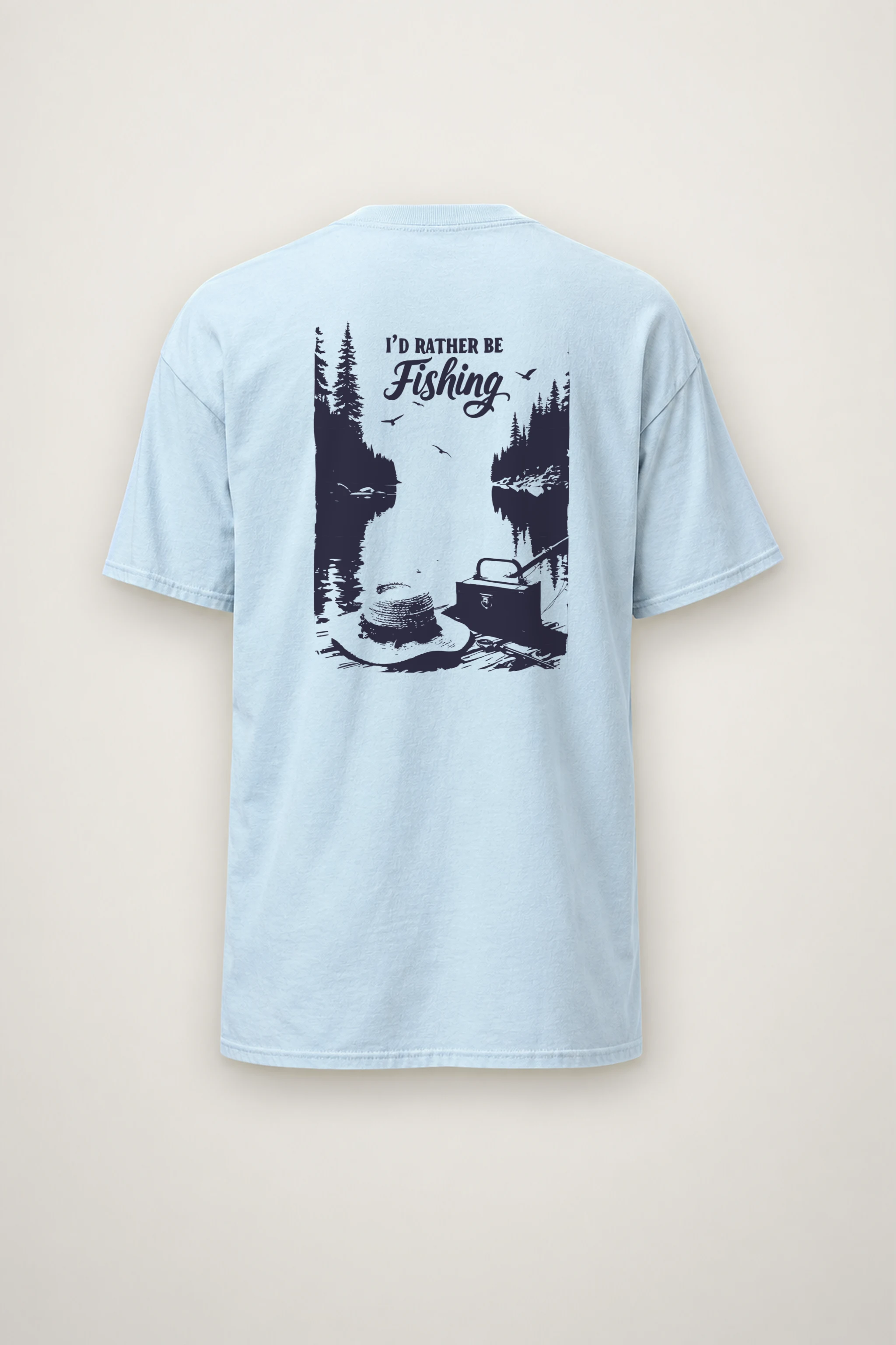 "I’d Rather Be Fishing" Heavyweight Unisex Crewneck T-shirt