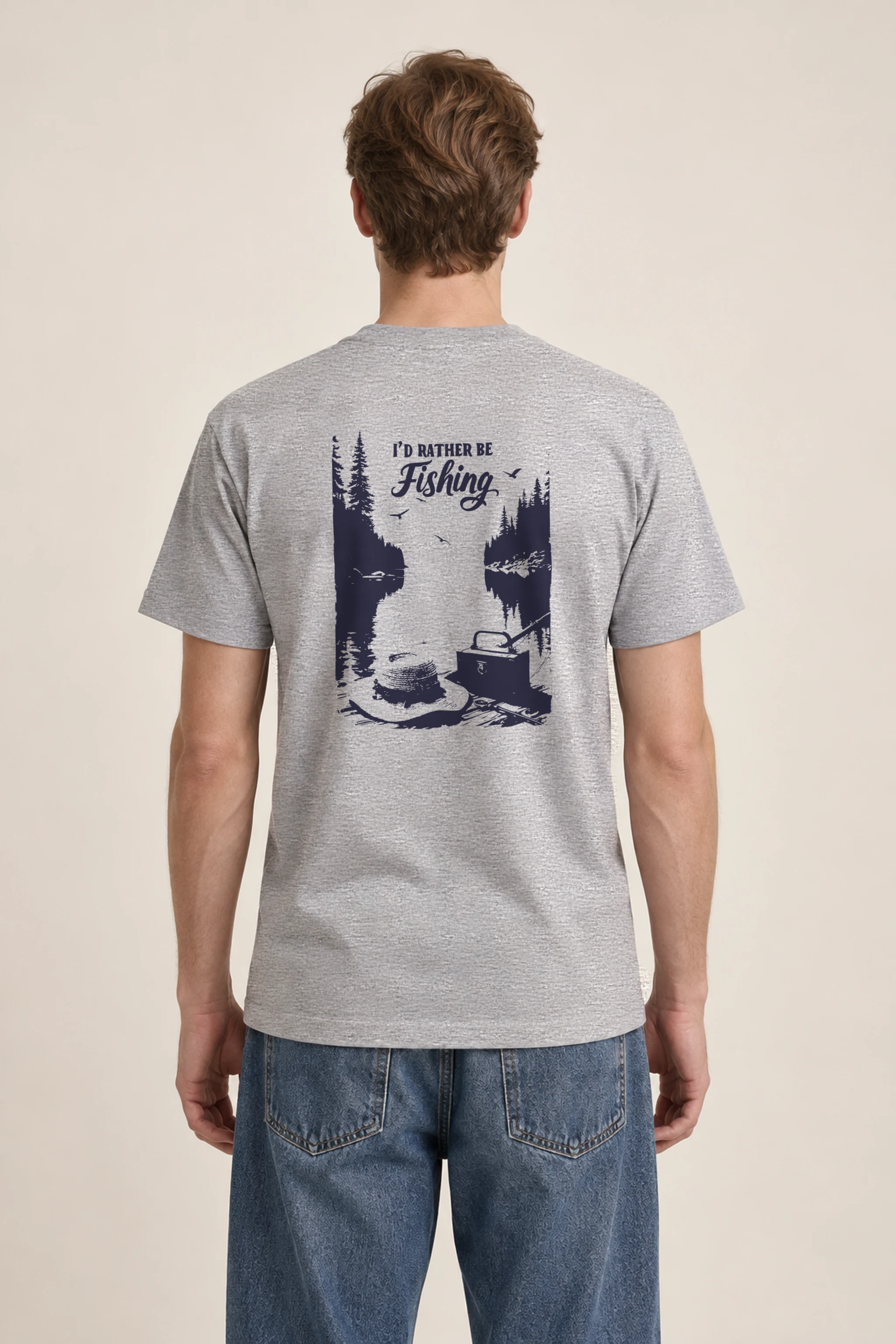 "I’d Rather Be Fishing" Heavyweight Unisex Crewneck T-shirt