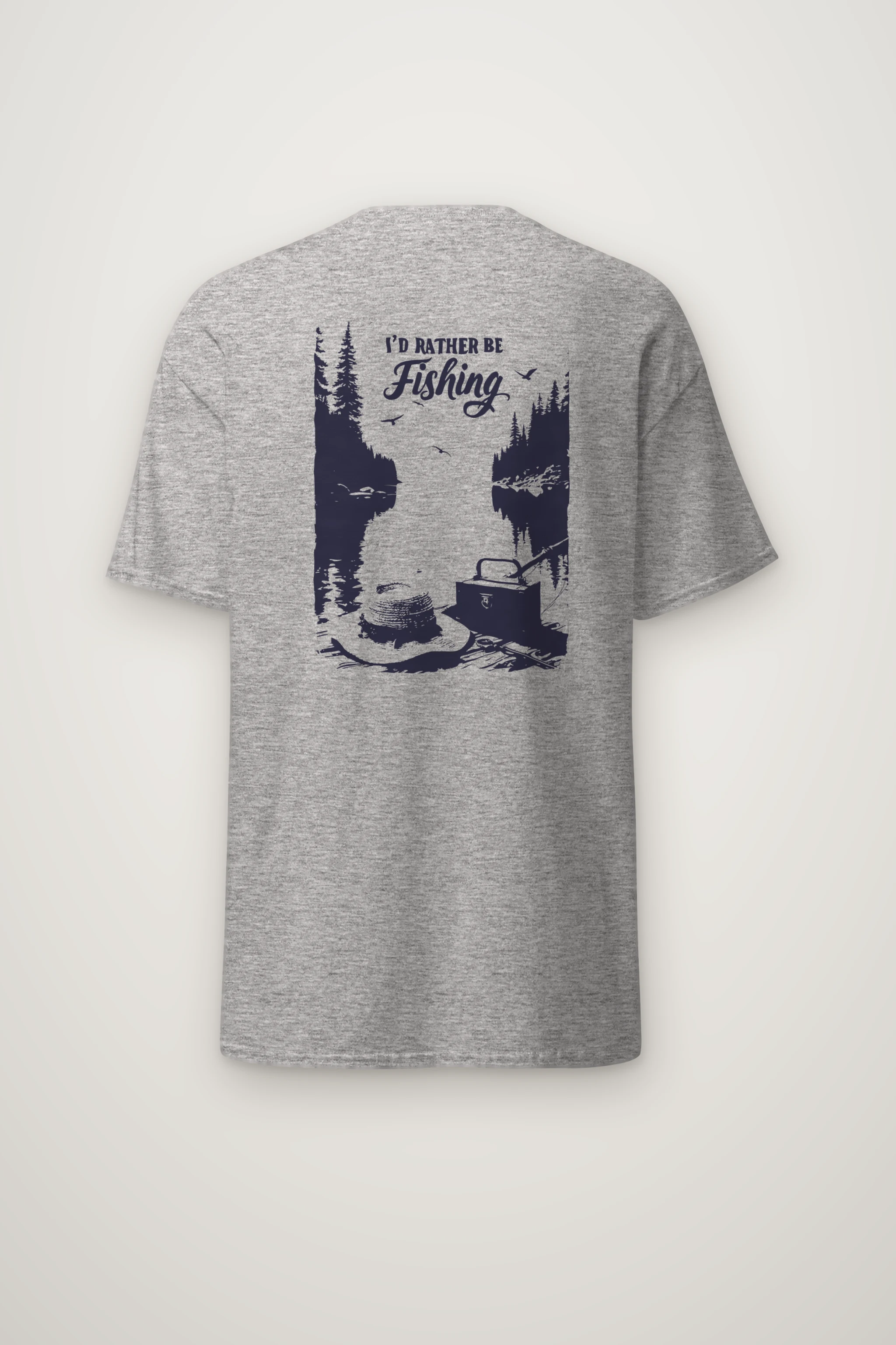 "I’d Rather Be Fishing" Heavyweight Unisex Crewneck T-shirt