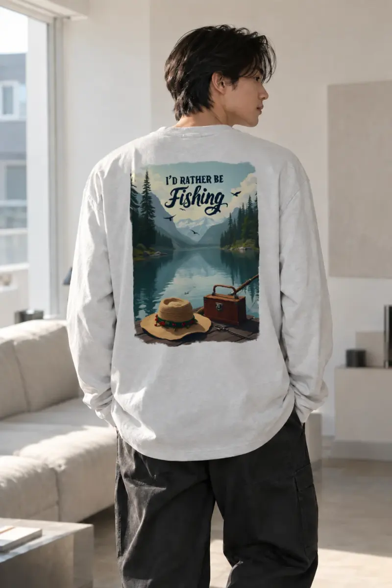 "I’d Rather Be Fishing" Unisex Longsleeve T-shirt | Gildan 2400