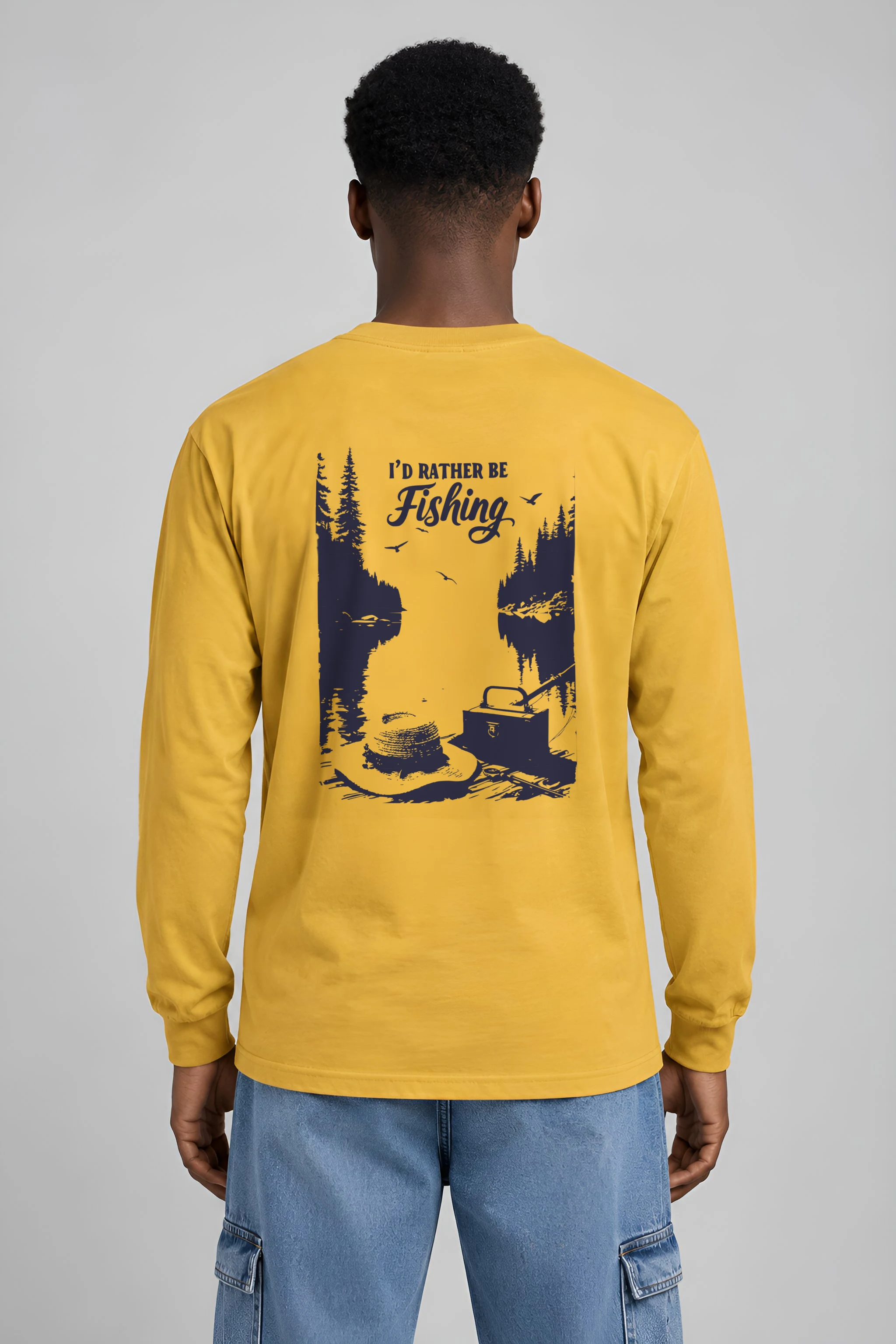 "I'd Rather Be Fishing" Unisex Longsleeve T-shirt