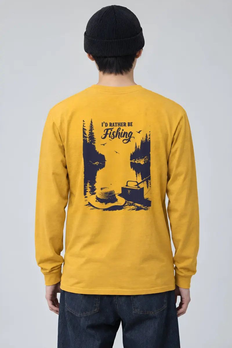 "I'd Rather Be Fishing" Unisex Longsleeve T-shirt