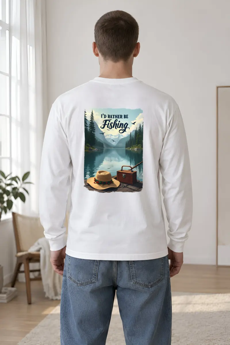 "I’d Rather Be Fishing" Unisex Longsleeve T-shirt
