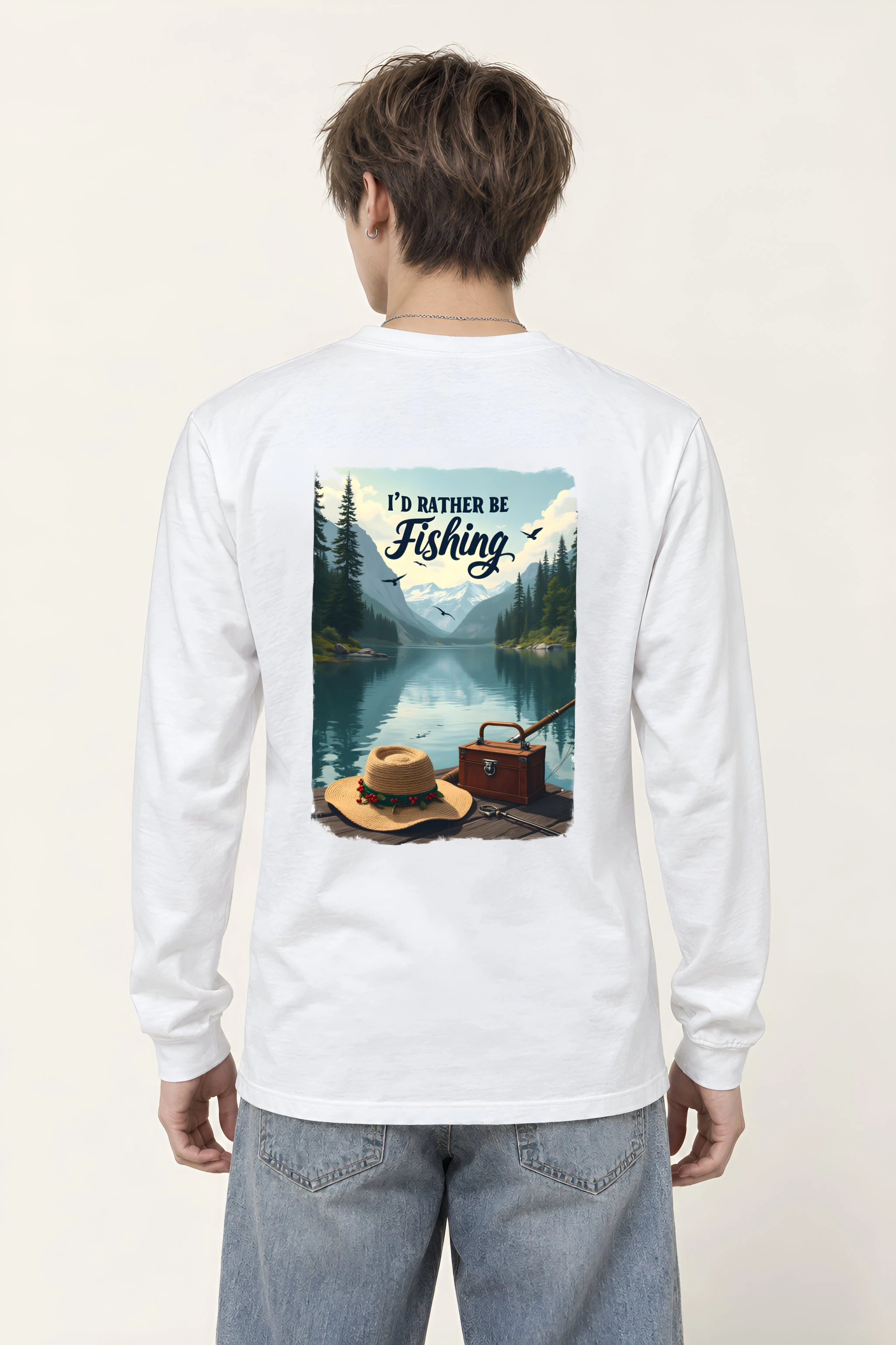 "I’d Rather Be Fishing" Unisex Longsleeve T-shirt