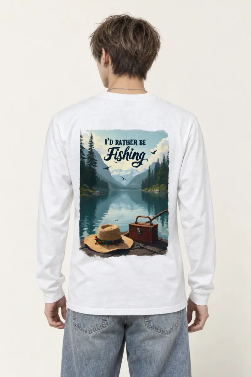 "I’d Rather Be Fishing" Unisex Longsleeve T-shirt