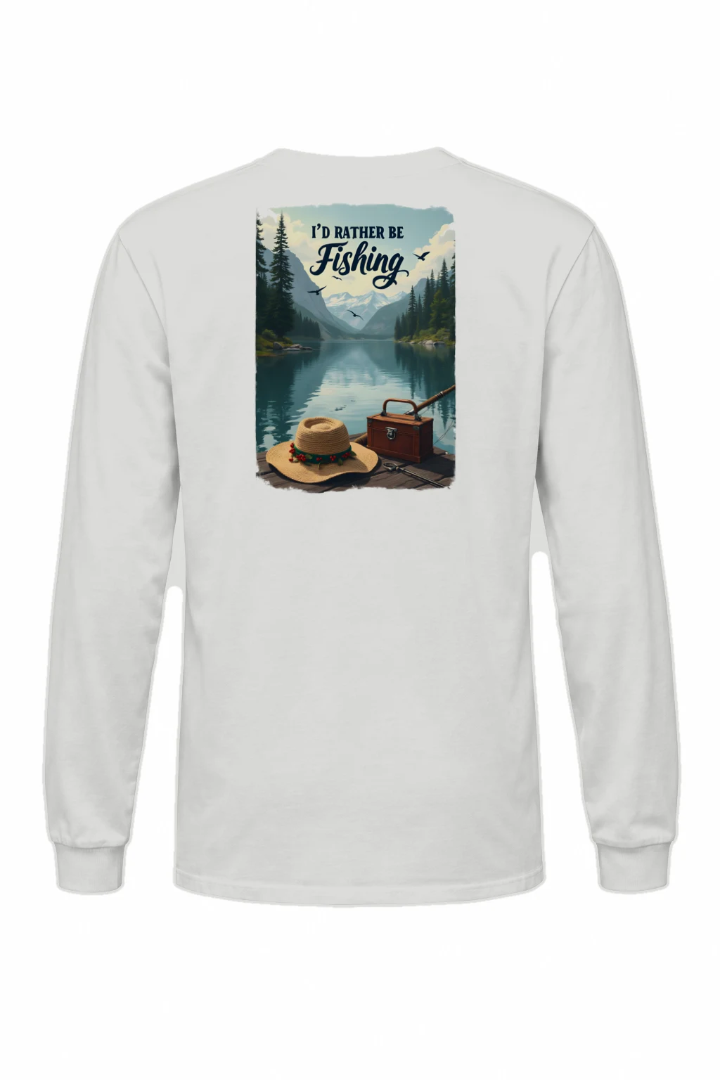 "I’d Rather Be Fishing" Unisex Longsleeve T-shirt | Gildan 2400