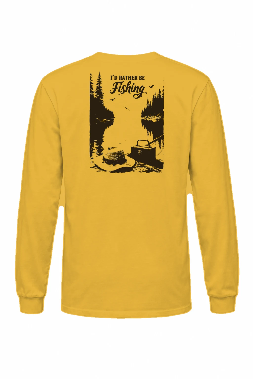"I'd Rather Be Fishing" Unisex Longsleeve T-shirt | Gildan 2400