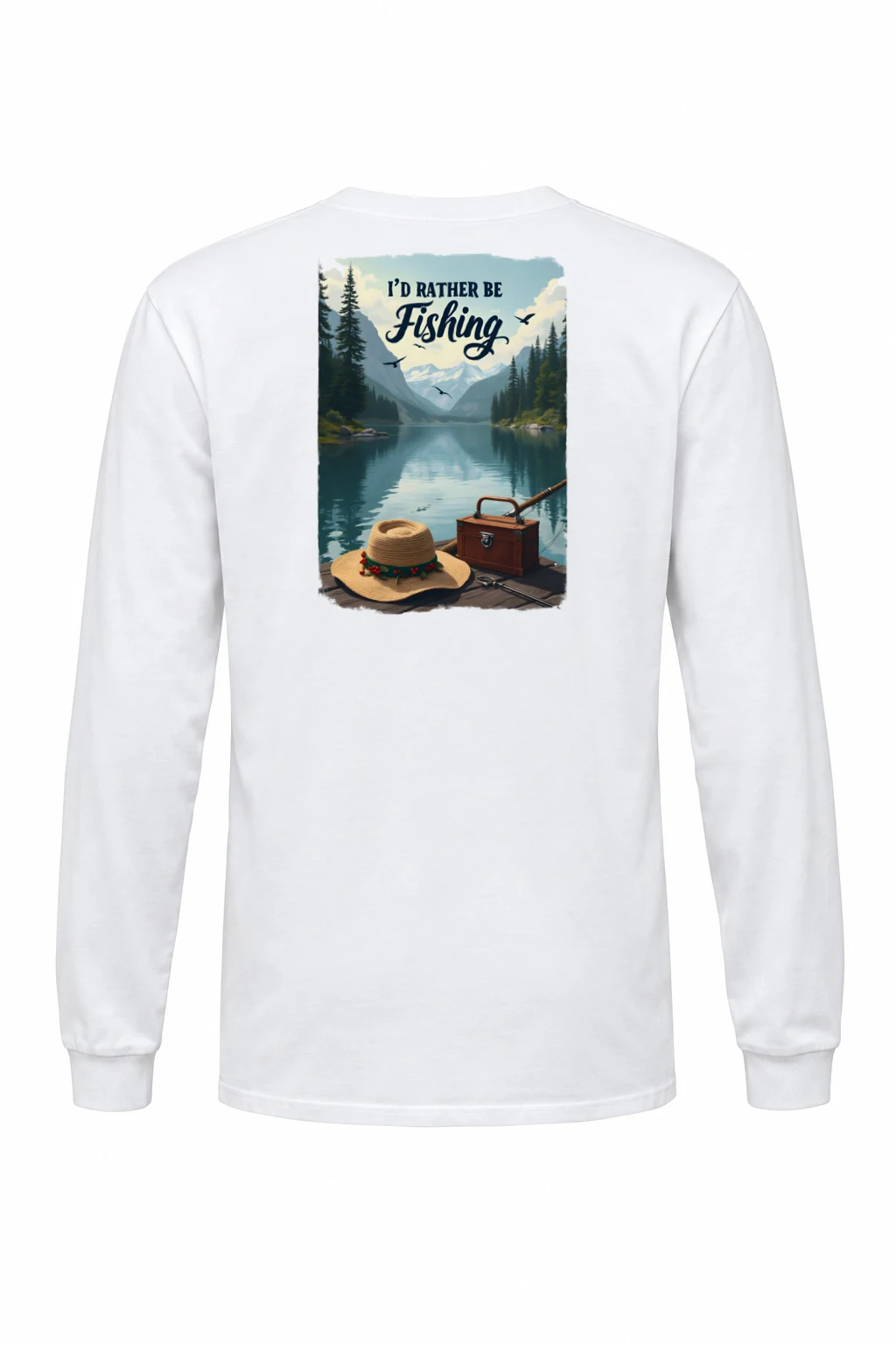 "I’d Rather Be Fishing" Unisex Longsleeve T-shirt | Gildan 2400