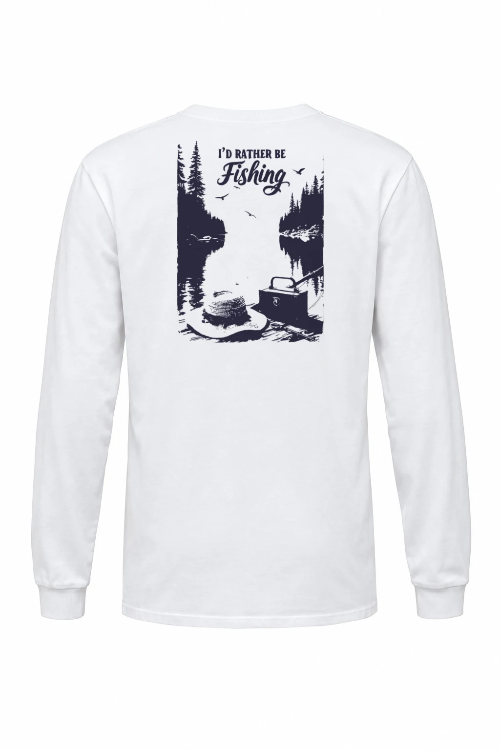 "I'd Rather Be Fishing" Unisex Longsleeve T-shirt | Gildan 2400