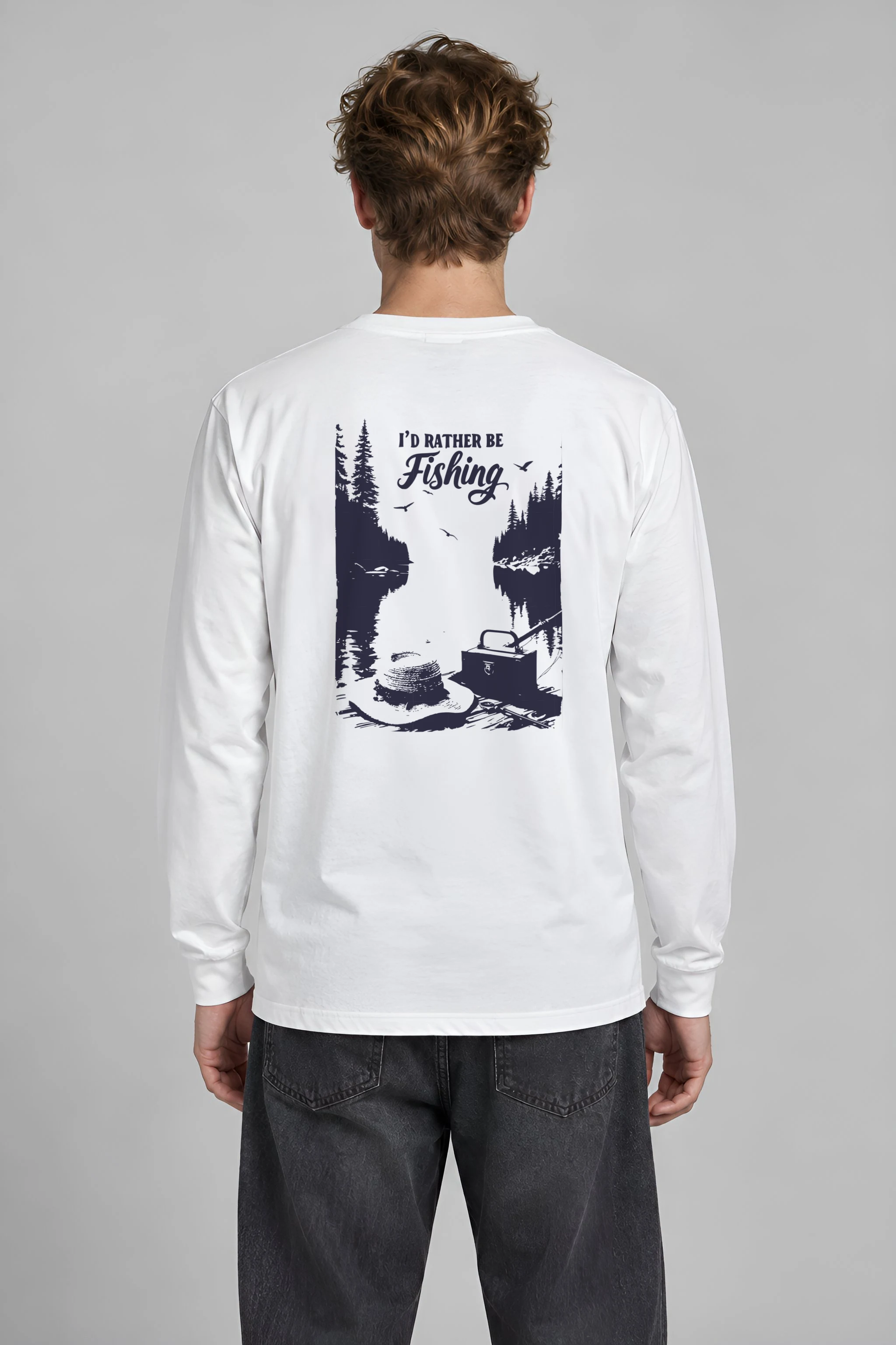 "I'd Rather Be Fishing" Unisex Longsleeve T-shirt