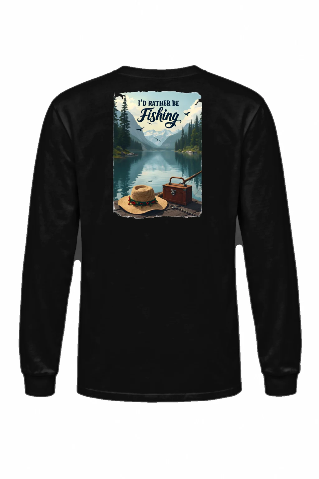 "I’d Rather Be Fishing" Unisex Longsleeve T-shirt | Gildan 2400